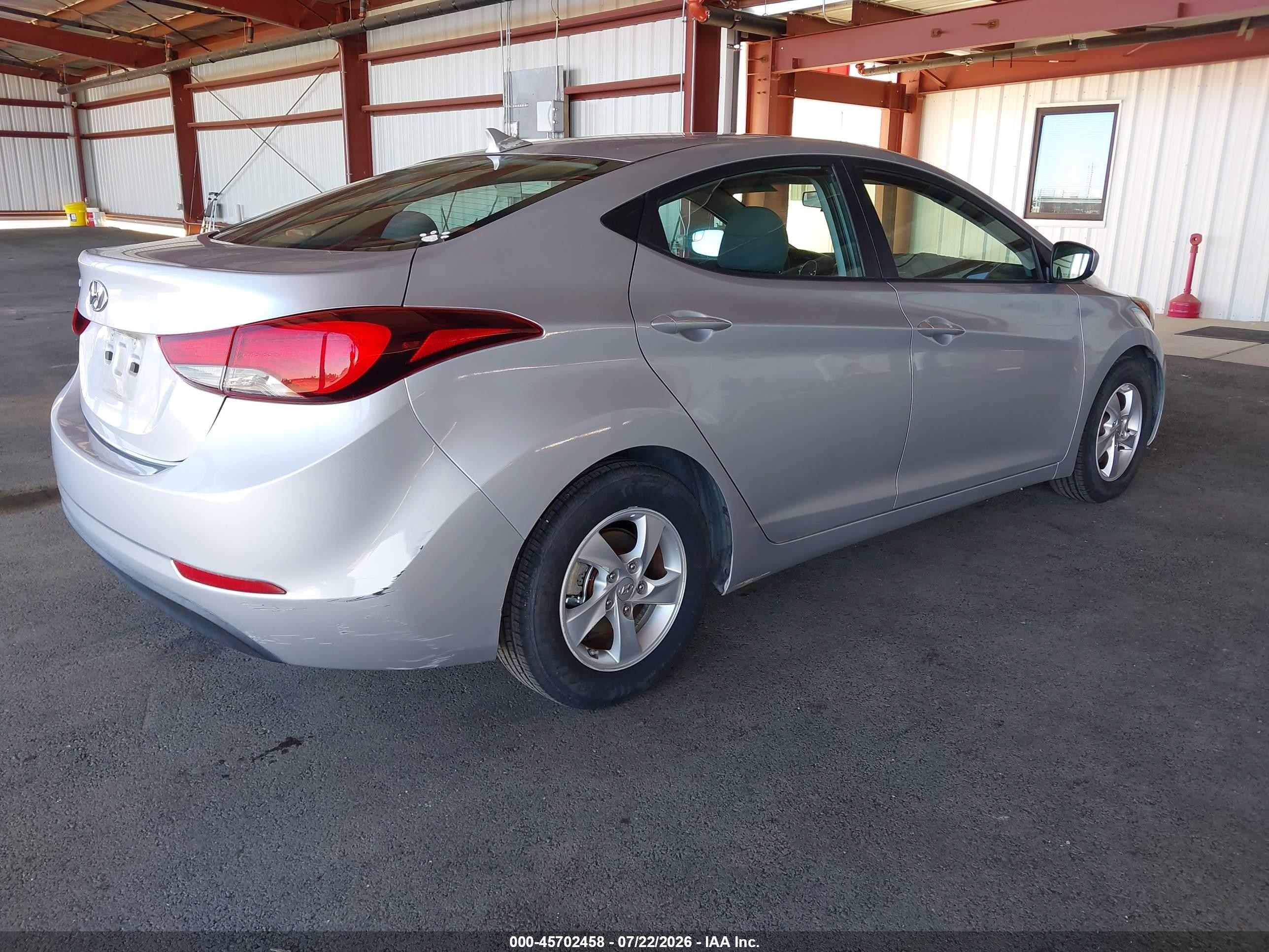 2014 Hyundai Elantra Se Silver vin: 5NPDH4AEXEH502830