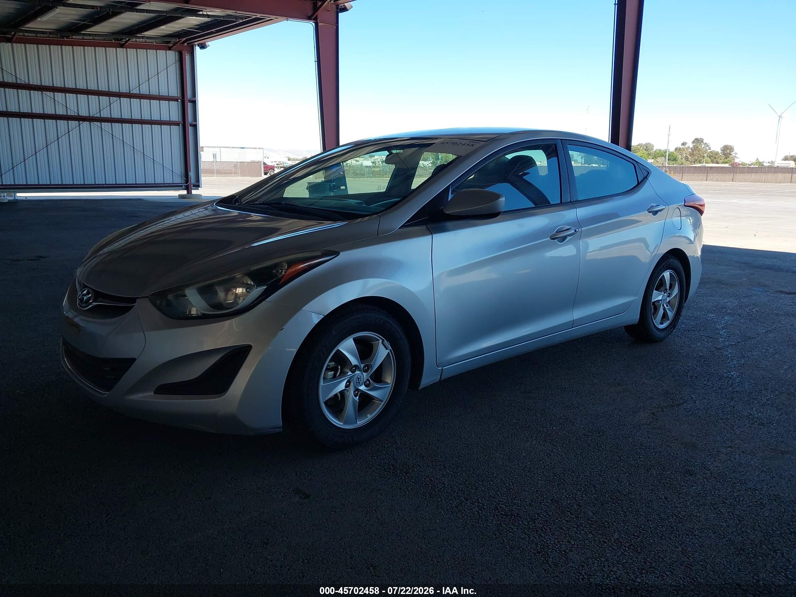 2014 Hyundai Elantra Se Silver vin: 5NPDH4AEXEH502830