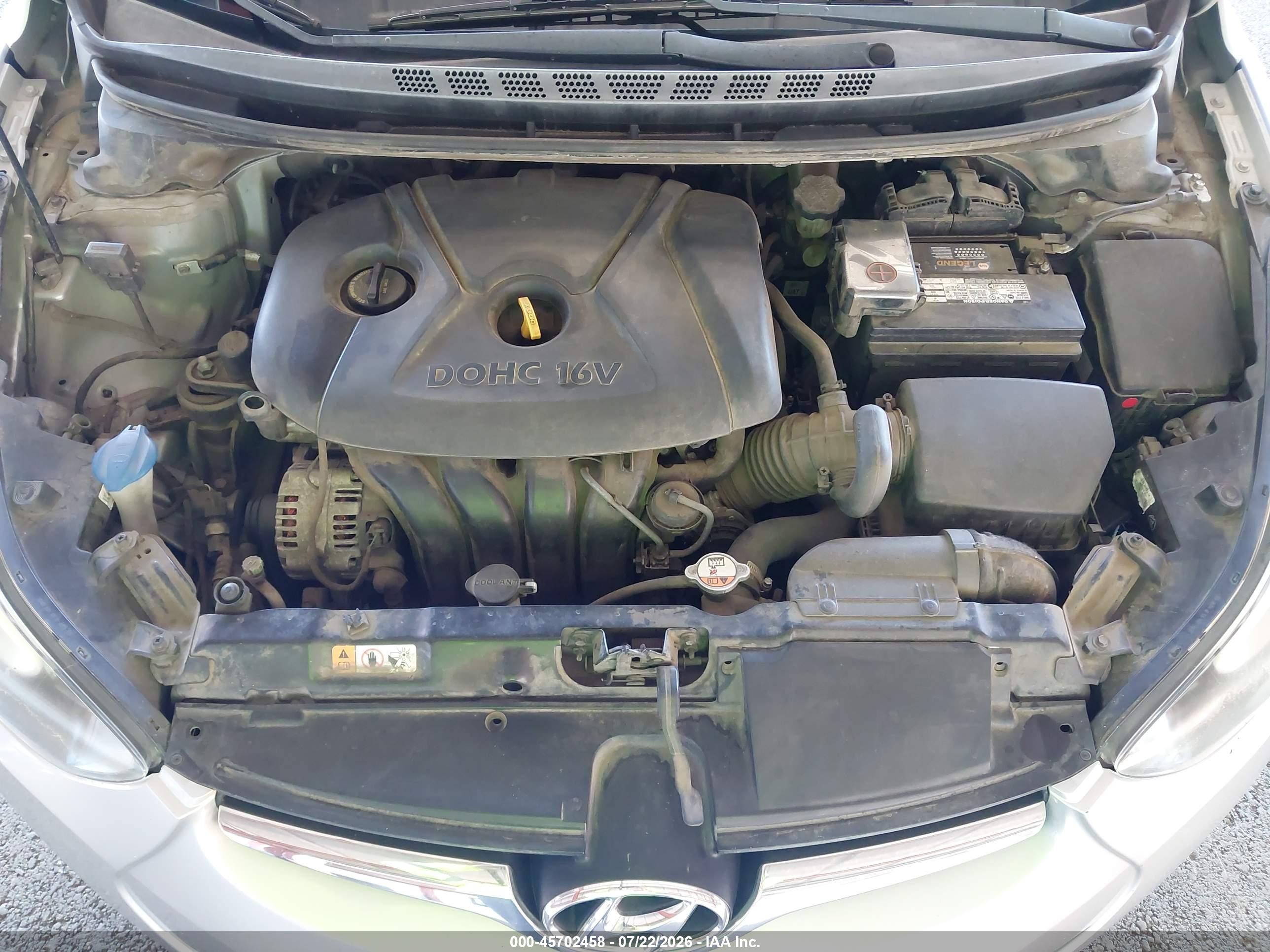 2014 Hyundai Elantra Se Silver vin: 5NPDH4AEXEH502830