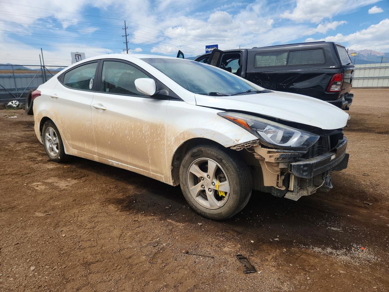 2014 Hyundai Elantra Se White vin: 5NPDH4AEXEH507381