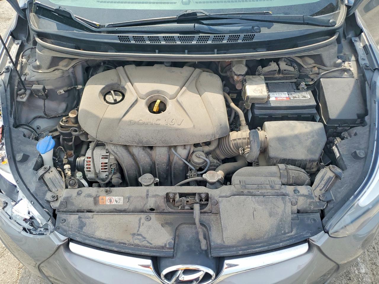 2014 Hyundai Elantra Se Gray vin: 5NPDH4AEXEH511284