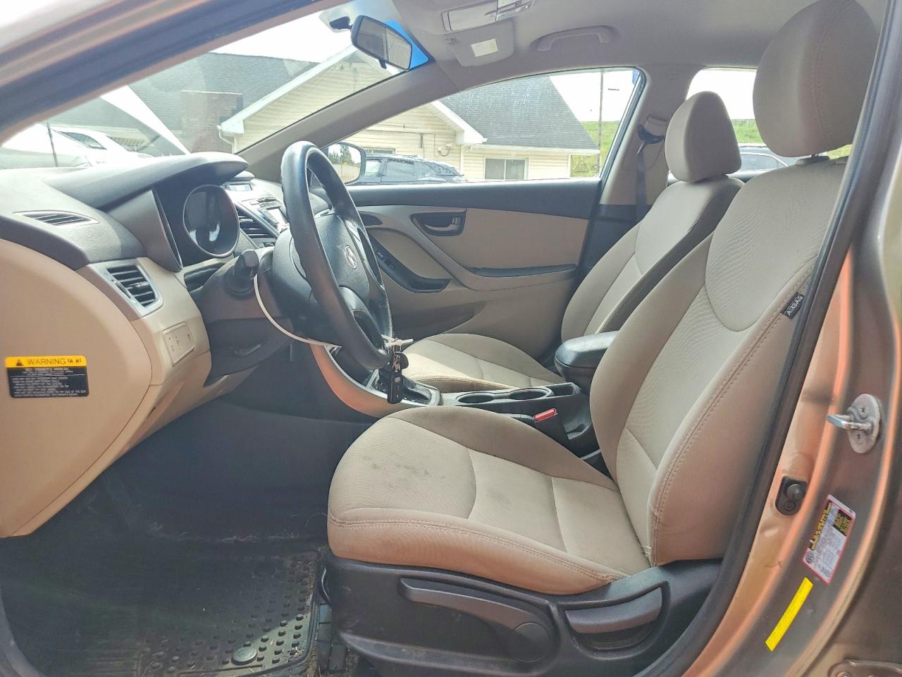 2014 Hyundai Elantra Se Brown vin: 5NPDH4AEXEH512578