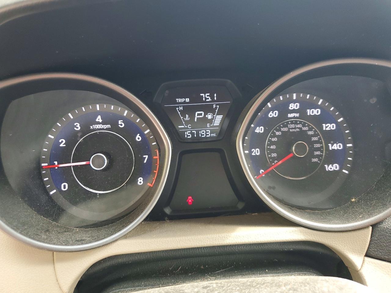2014 Hyundai Elantra Se Brown vin: 5NPDH4AEXEH512578