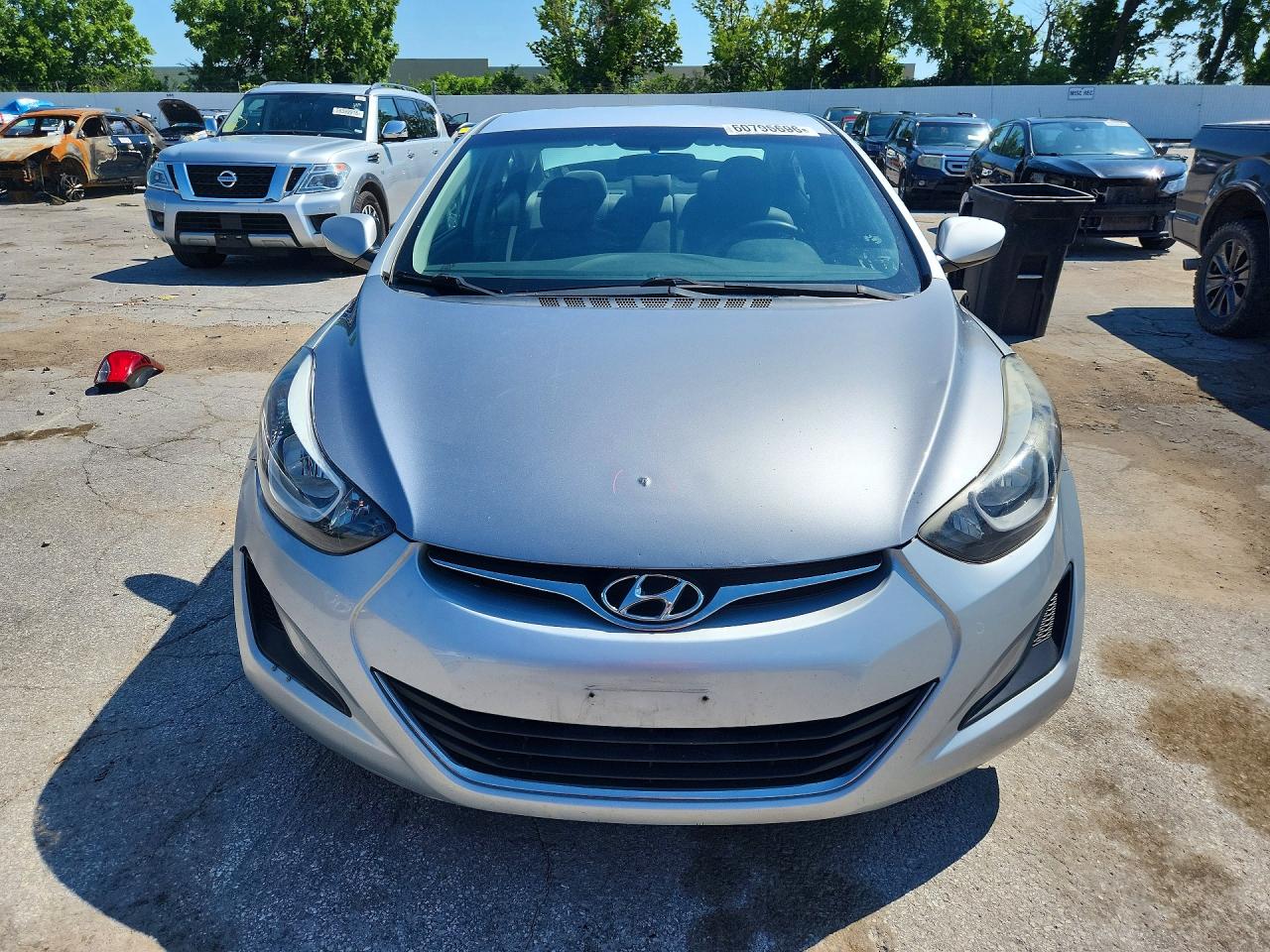2014 Hyun Elantra Silver vin: 5NPDH4AEXEH513715