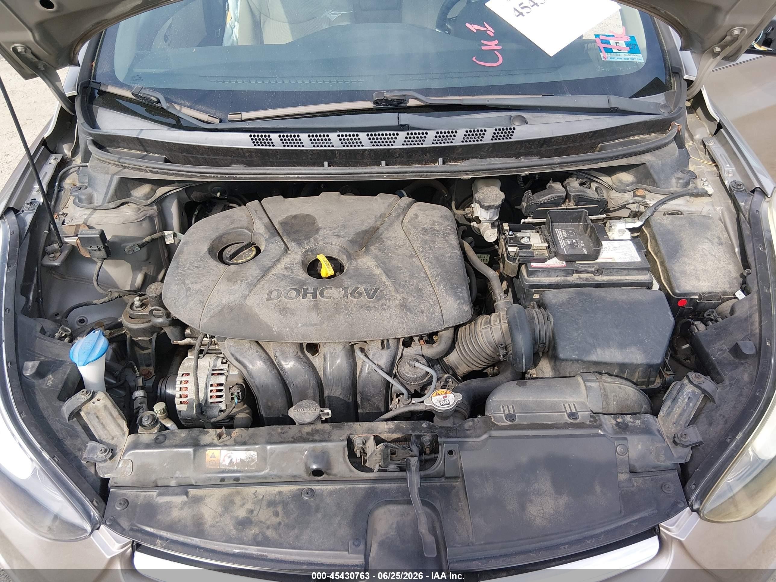 2014 Hyundai Elantra Se Brown vin: 5NPDH4AEXEH515707