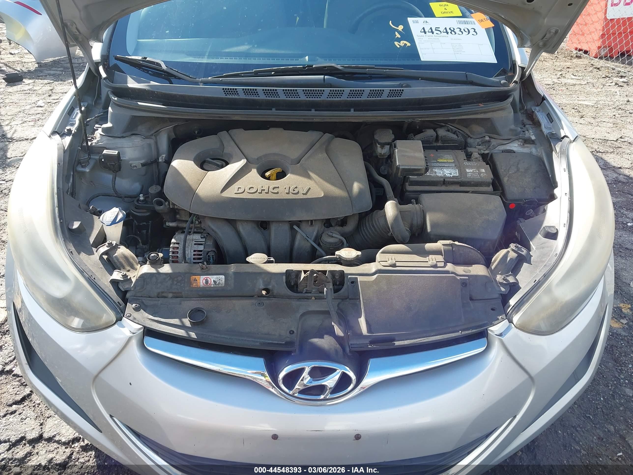 2014 Hyundai Elantra Se Silver vin: 5NPDH4AEXEH516792
