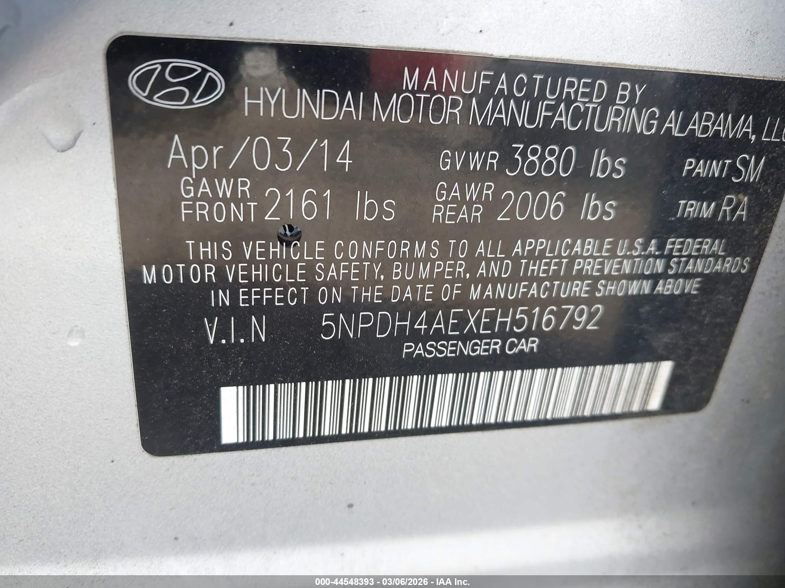 2014 Hyundai Elantra Se Silver vin: 5NPDH4AEXEH516792