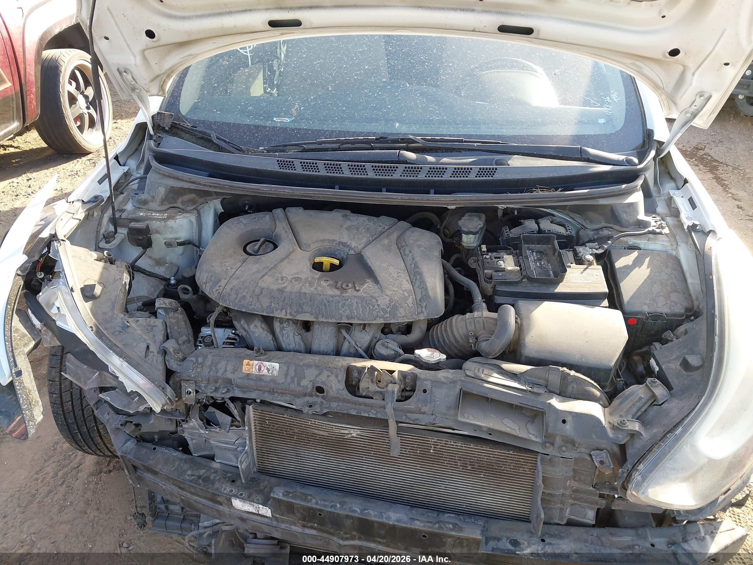 2014 Hyundai Elantra Se White vin: 5NPDH4AEXEH521264