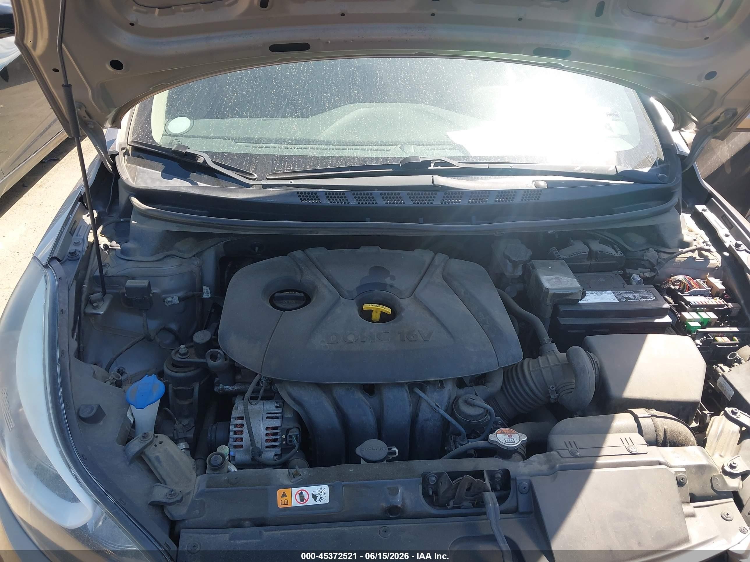 2014 Hyundai Elantra Se Dark Brown vin: 5NPDH4AEXEH527498