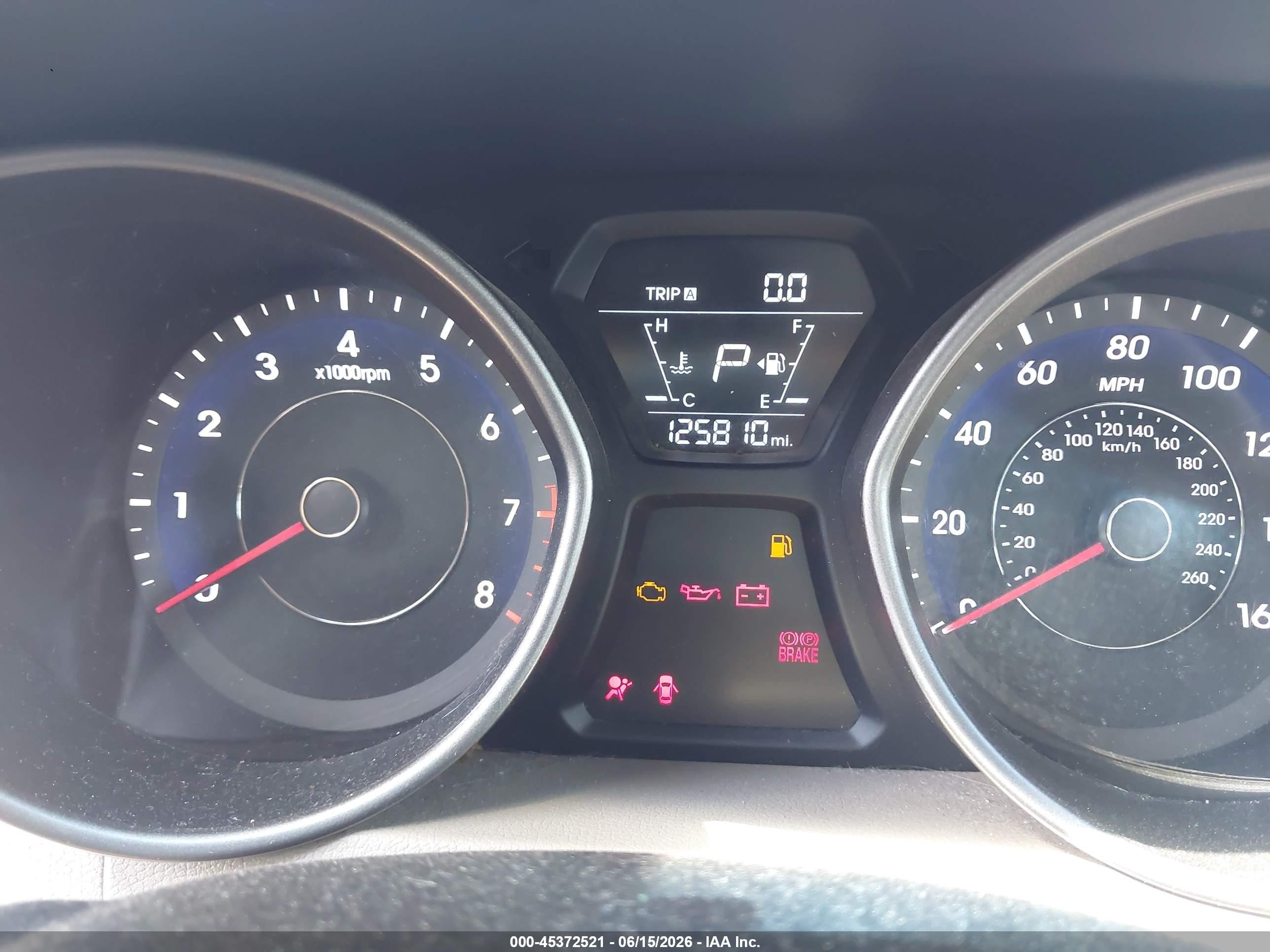2014 Hyundai Elantra Se Dark Brown vin: 5NPDH4AEXEH527498
