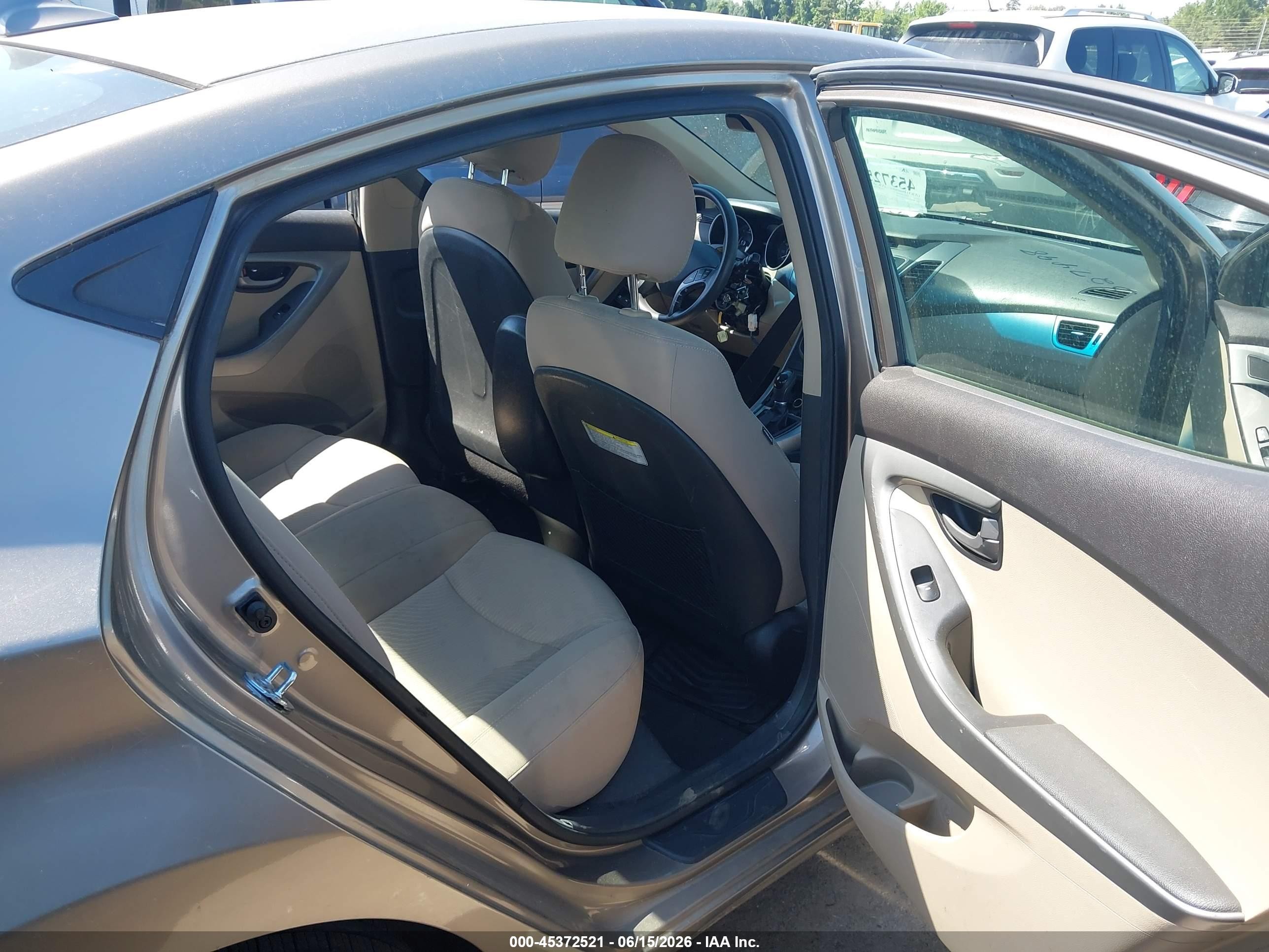 2014 Hyundai Elantra Se Dark Brown vin: 5NPDH4AEXEH527498