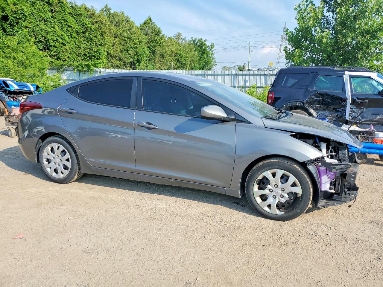 2014 Hyundai Elantra Se Gray vin: 5NPDH4AEXEH528361