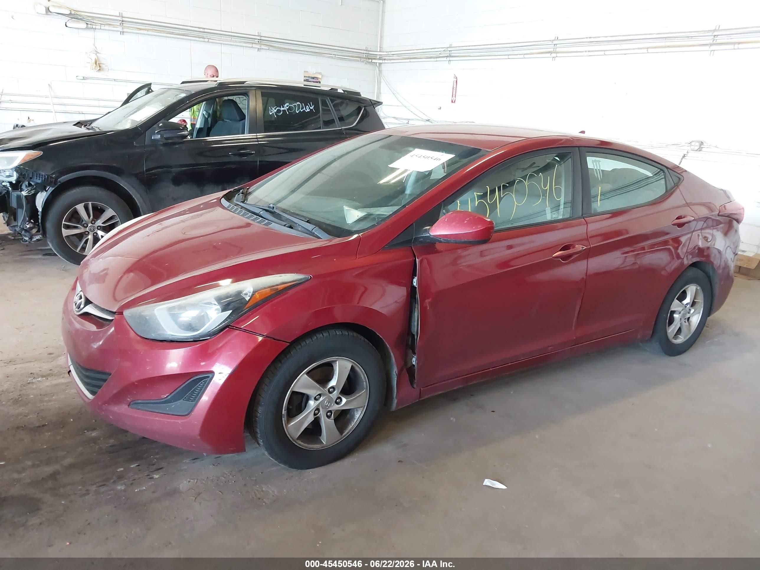 2014 Hyundai Elantra Se Red vin: 5NPDH4AEXEH530949