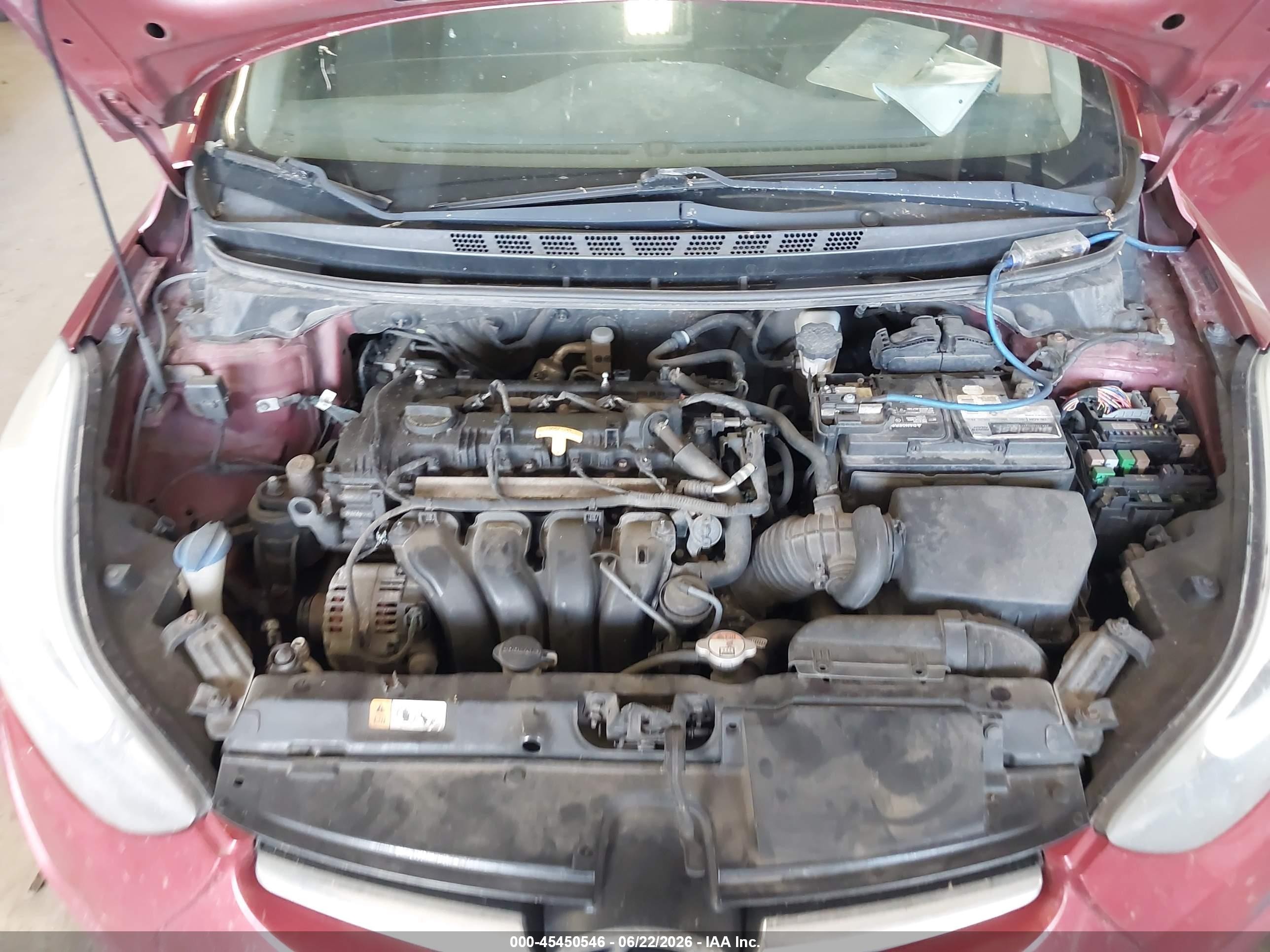 2014 Hyundai Elantra Se Red vin: 5NPDH4AEXEH530949