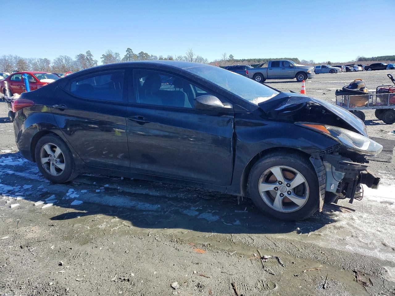 2014 Hyundai Elantra Se Black vin: 5NPDH4AEXEH531941