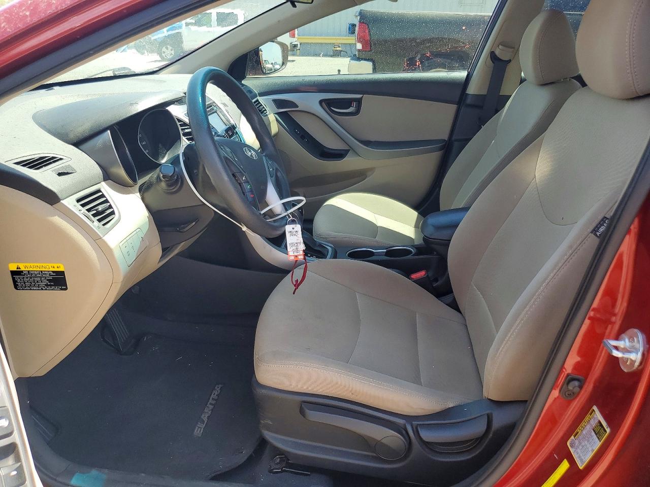 2014 Hyundai Elantra Se Red vin: 5NPDH4AEXEH532670