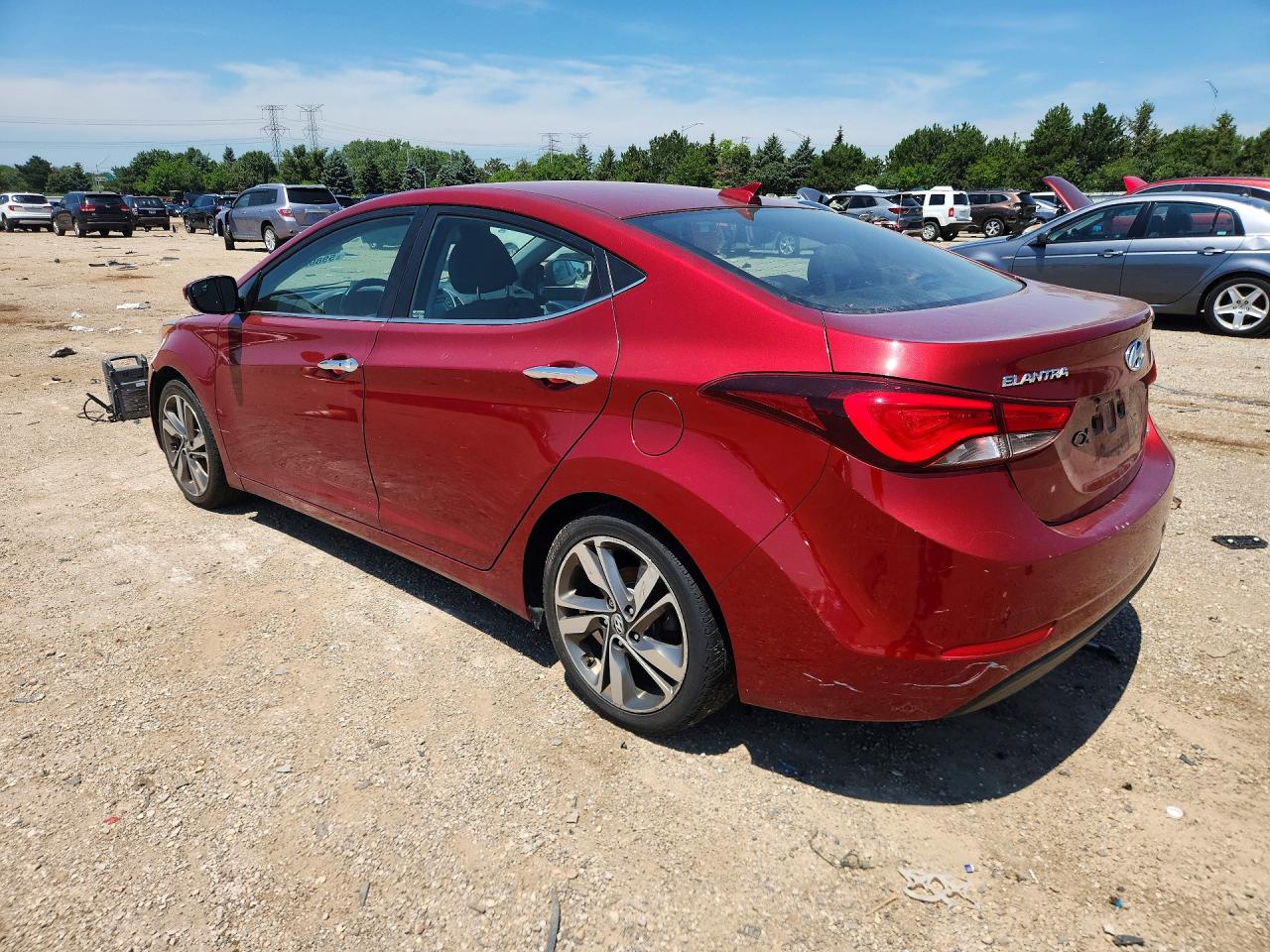 2014 Hyundai Elantra Limited Burgundy vin: 5NPDH4AEXEH533950