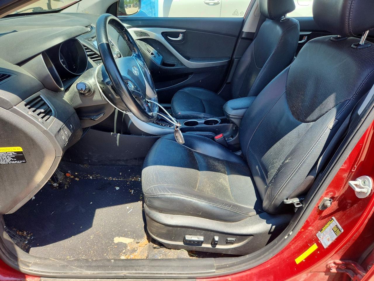 2014 Hyundai Elantra Limited Burgundy vin: 5NPDH4AEXEH533950