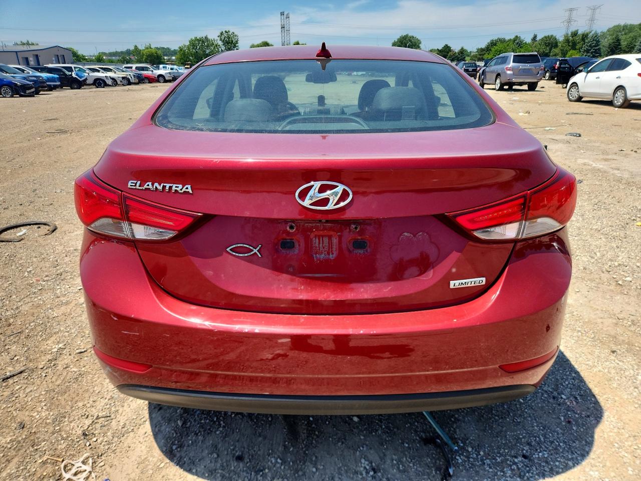 2014 Hyundai Elantra Limited Burgundy vin: 5NPDH4AEXEH533950