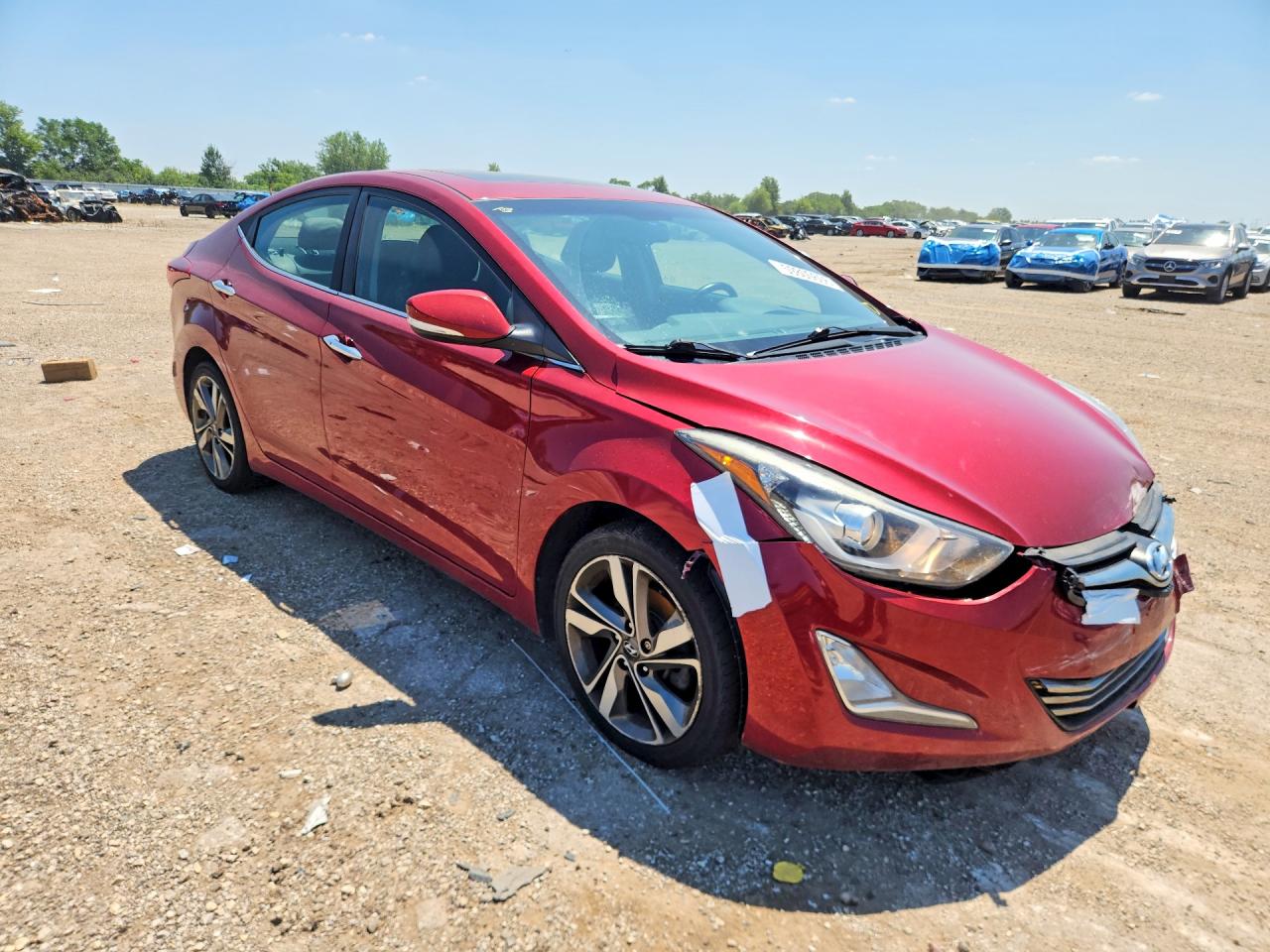 2014 Hyundai Elantra Limited Burgundy vin: 5NPDH4AEXEH533950