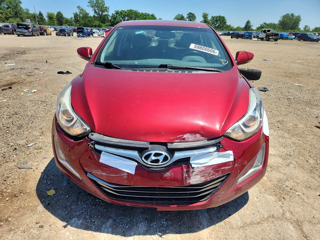 2014 Hyundai Elantra Limited Burgundy vin: 5NPDH4AEXEH533950