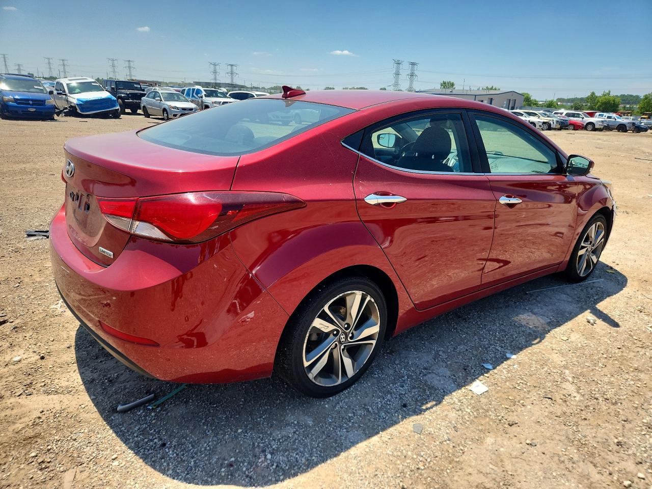 2014 Hyundai Elantra Limited Burgundy vin: 5NPDH4AEXEH533950