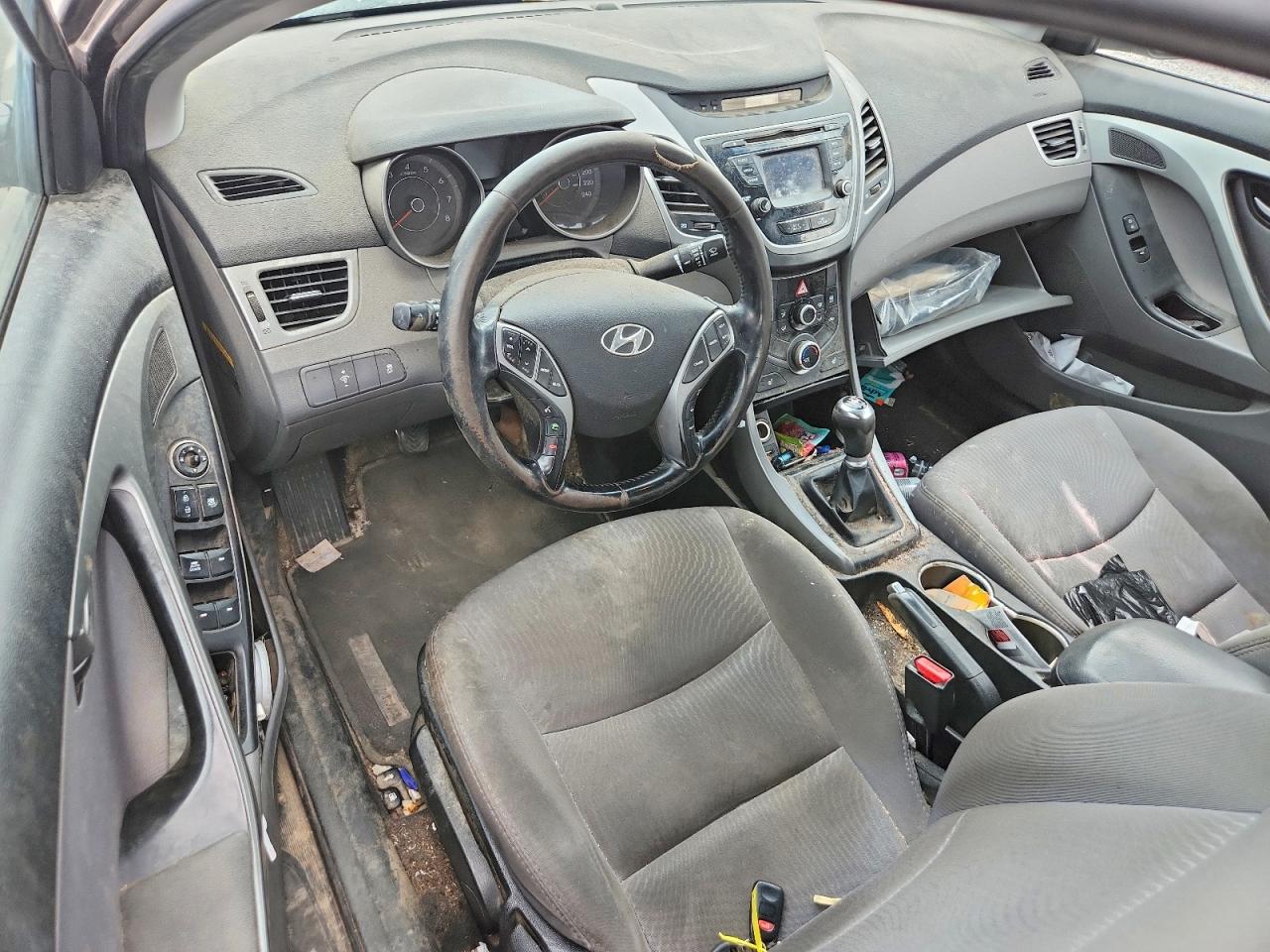 2014 Hyundai Elantra Se Brown vin: 5NPDH4AEXEH538680