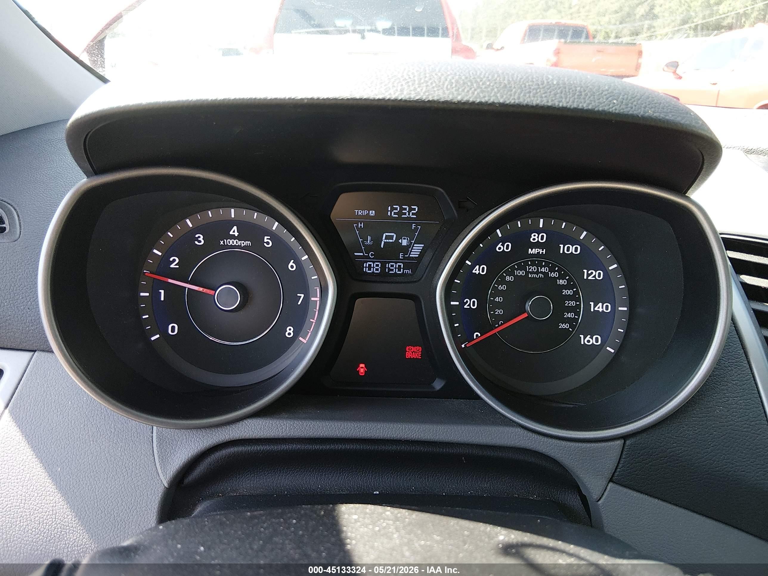 2014 Hyundai Elantra Se Red vin: 5NPDH4AEXEH540297