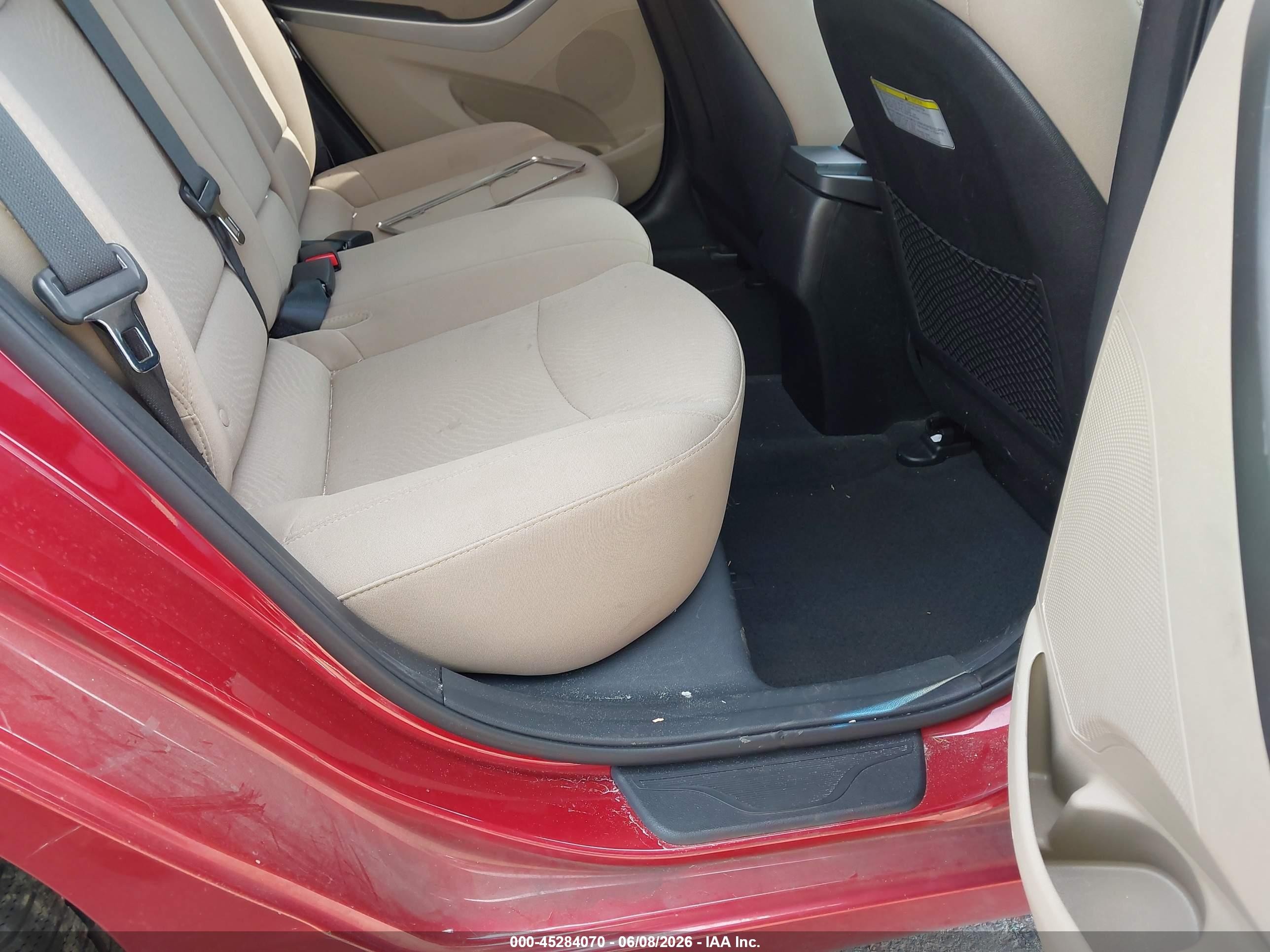 2014 Hyundai Elantra Se Red vin: 5NPDH4AEXEH543832