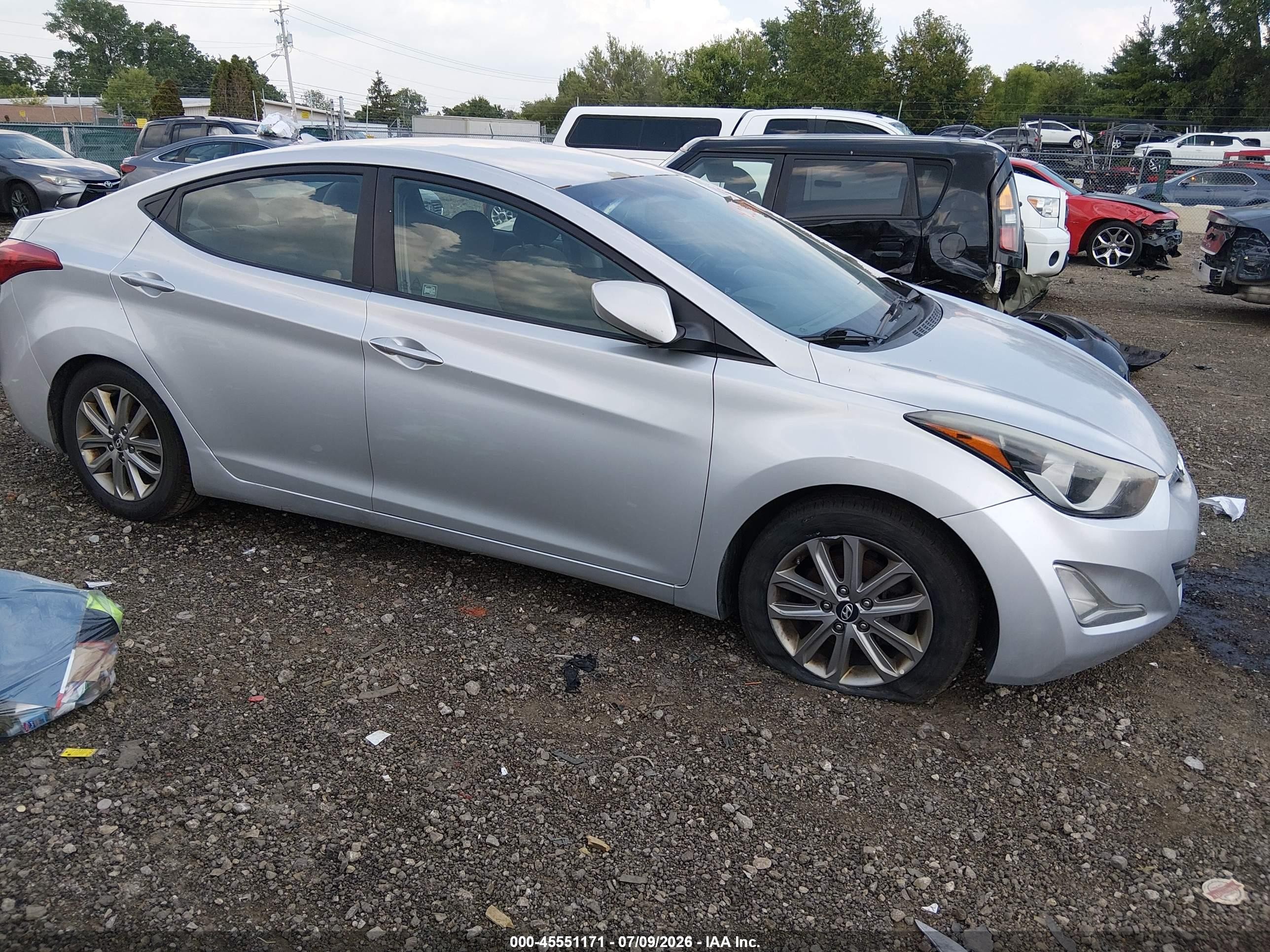 2015 Hyundai Elantra Se Silver vin: 5NPDH4AEXFH549986