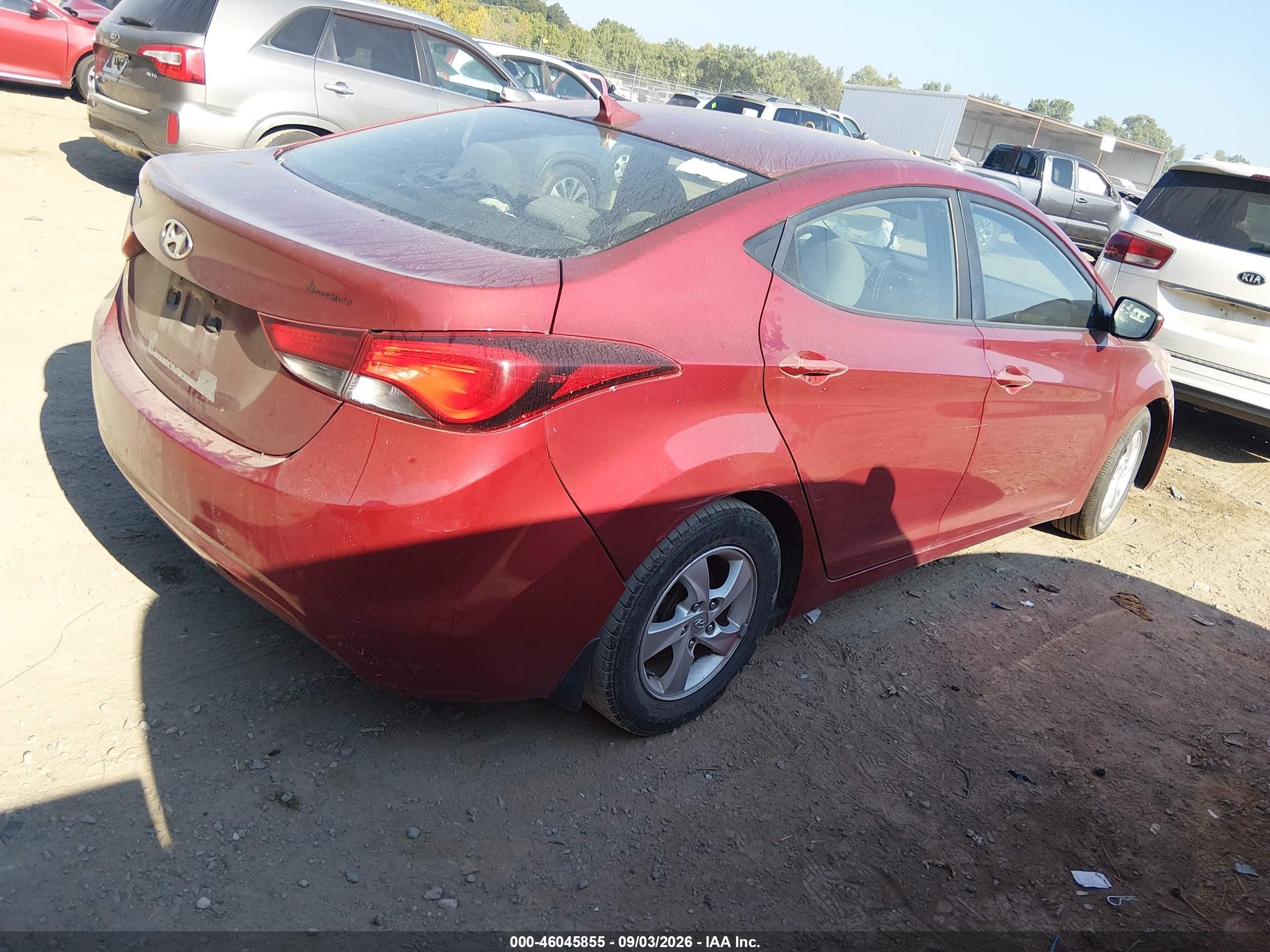 2015 Hyundai Elantra Se Red vin: 5NPDH4AEXFH558090