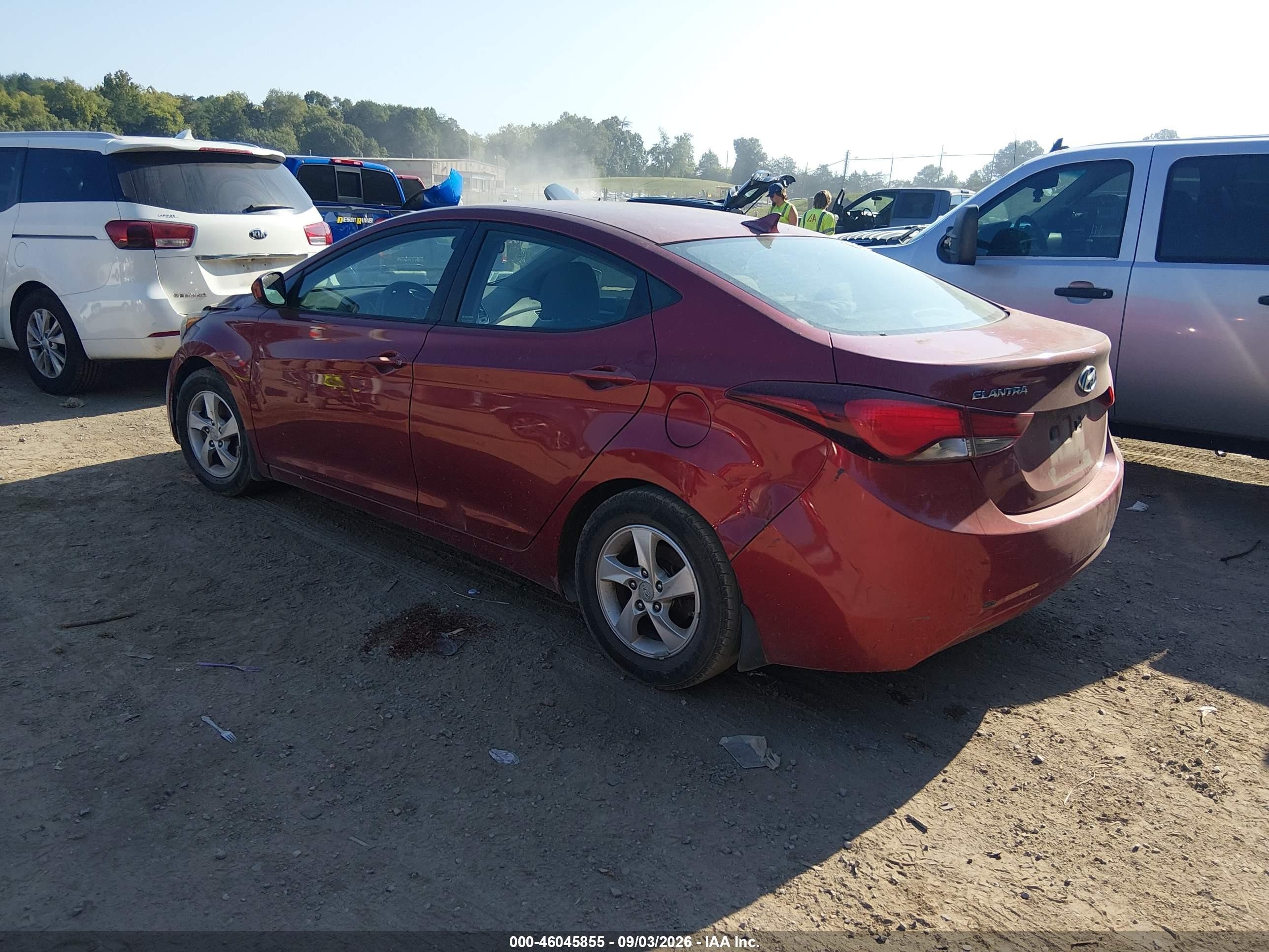 2015 Hyundai Elantra Se Red vin: 5NPDH4AEXFH558090