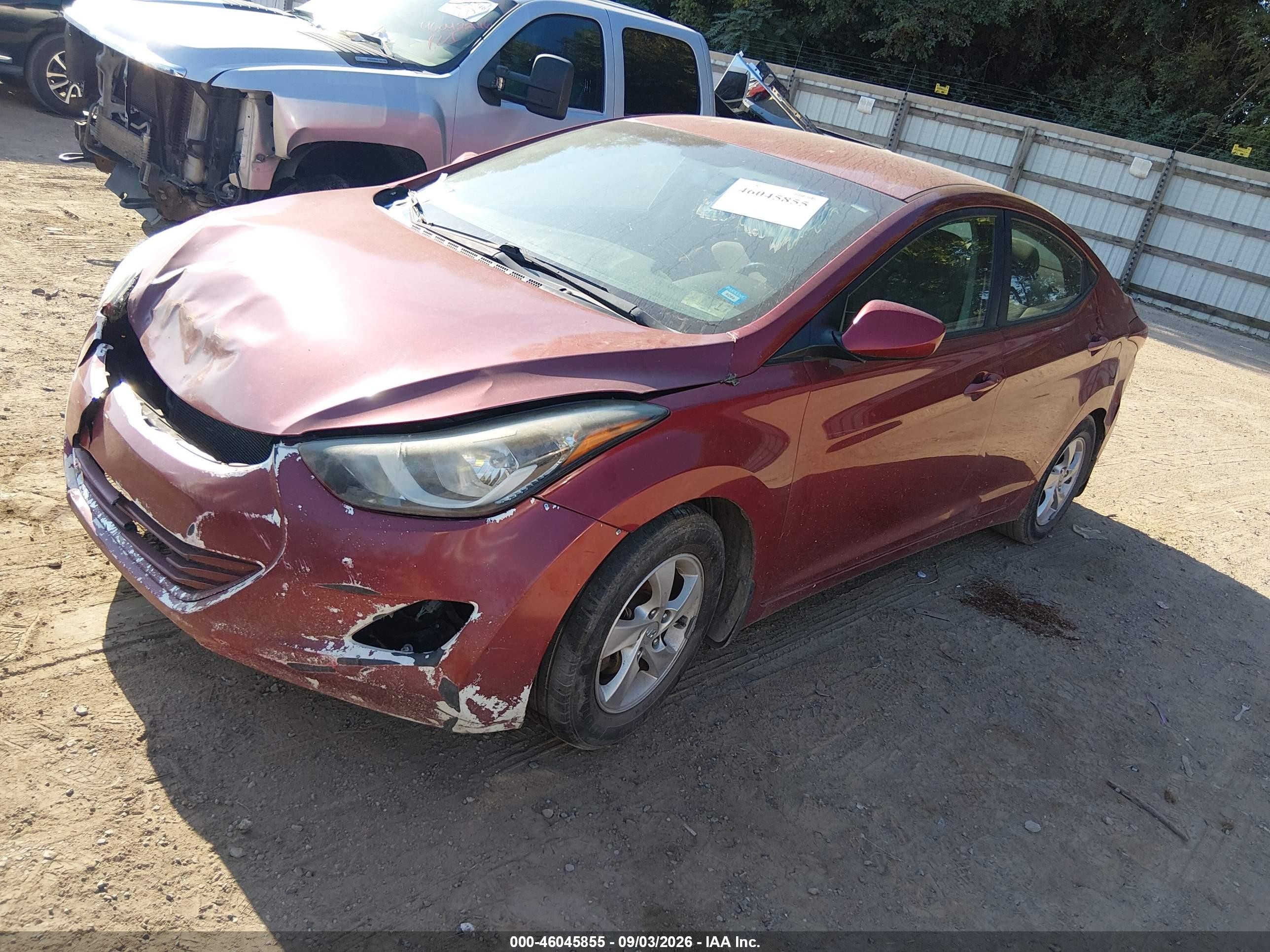 2015 Hyundai Elantra Se Red vin: 5NPDH4AEXFH558090