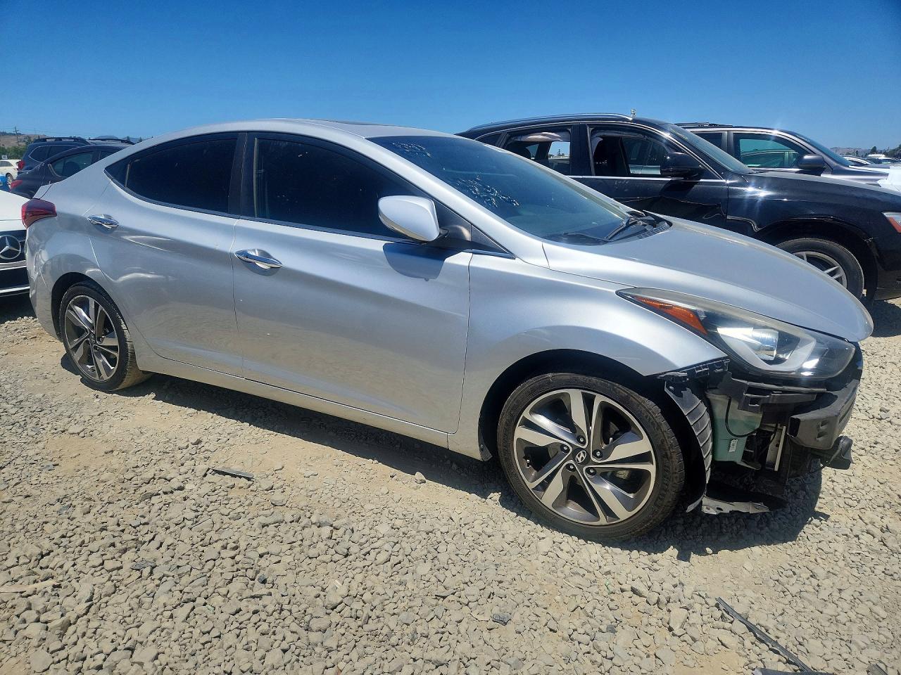 2015 Hyundai Elantra Limited Silver vin: 5NPDH4AEXFH558316