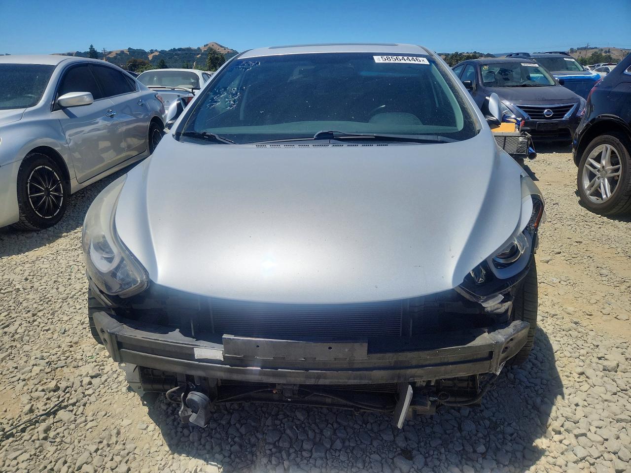 2015 Hyundai Elantra Limited Silver vin: 5NPDH4AEXFH558316