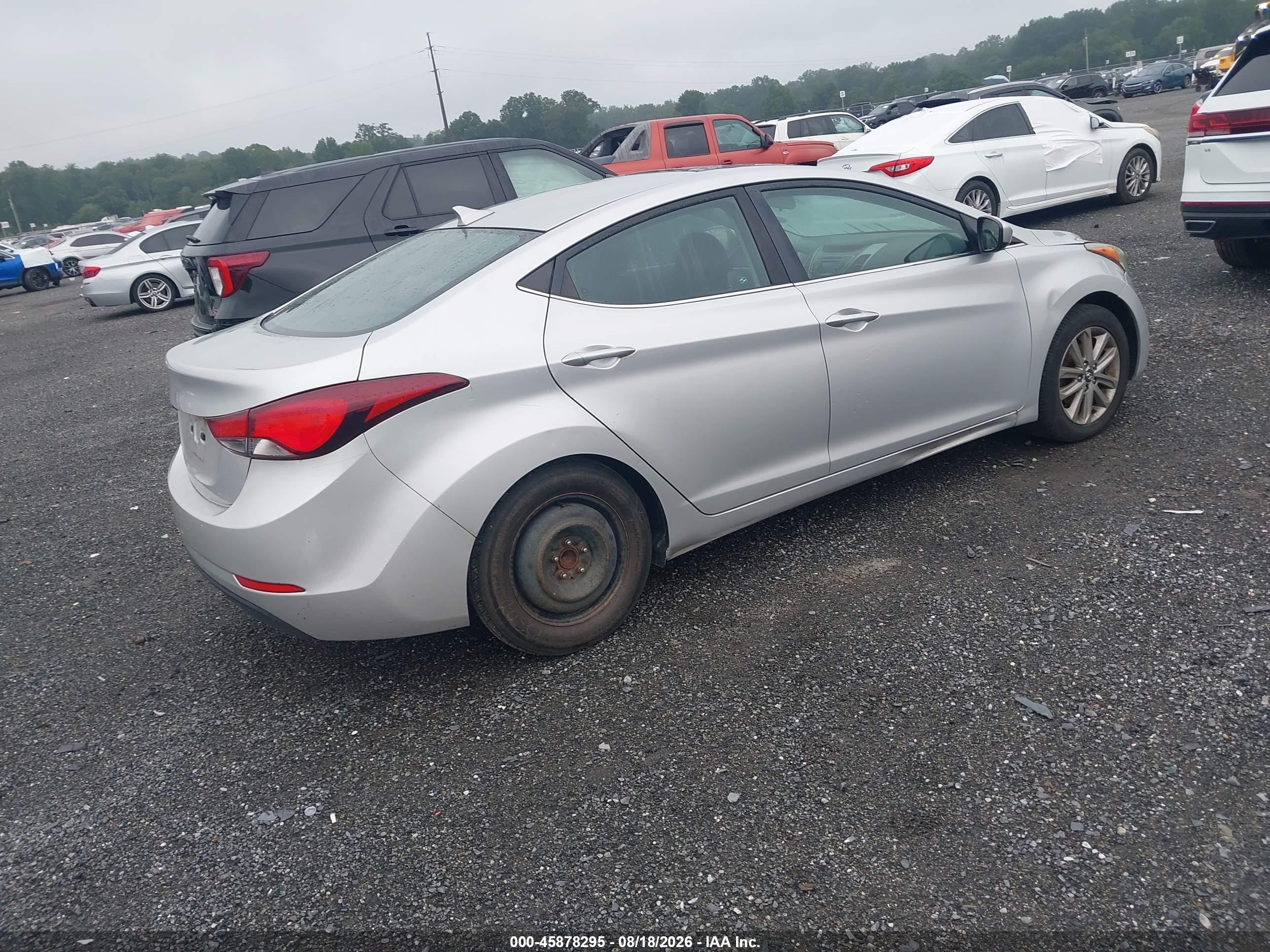 2015 Hyundai Elantra Se Silver vin: 5NPDH4AEXFH559109