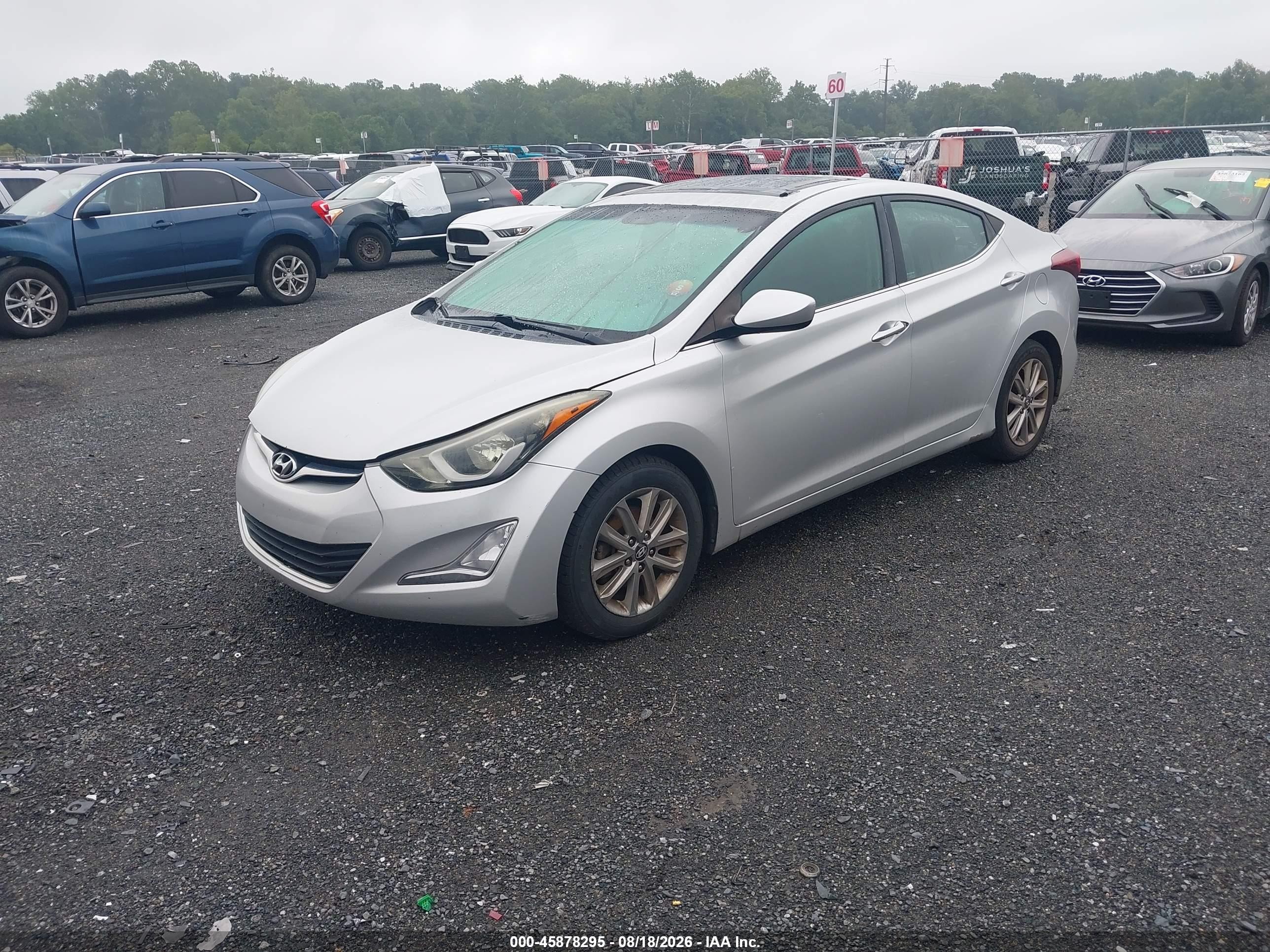 2015 Hyundai Elantra Se Silver vin: 5NPDH4AEXFH559109