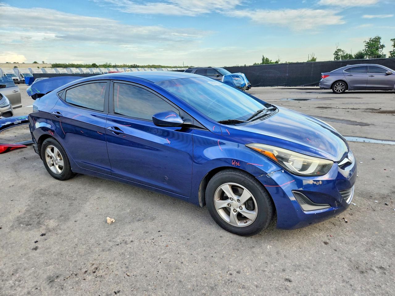 2015 Hyundai Elantra Se Blue vin: 5NPDH4AEXFH566223