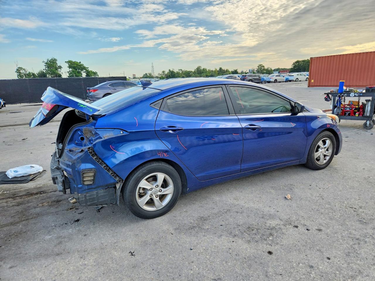 2015 Hyundai Elantra Se Blue vin: 5NPDH4AEXFH566223