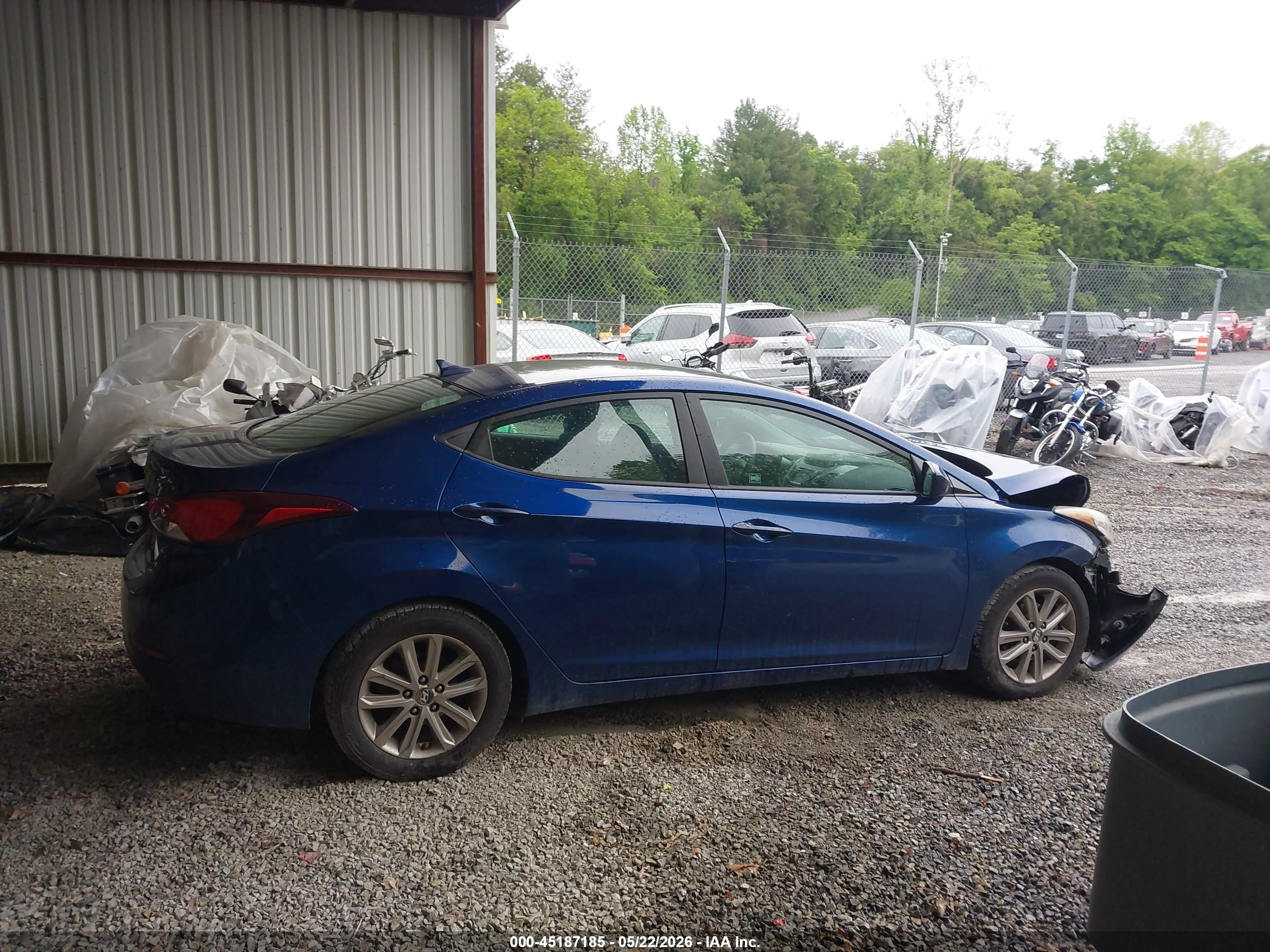 2015 Hyundai Elantra Se Blue vin: 5NPDH4AEXFH570532