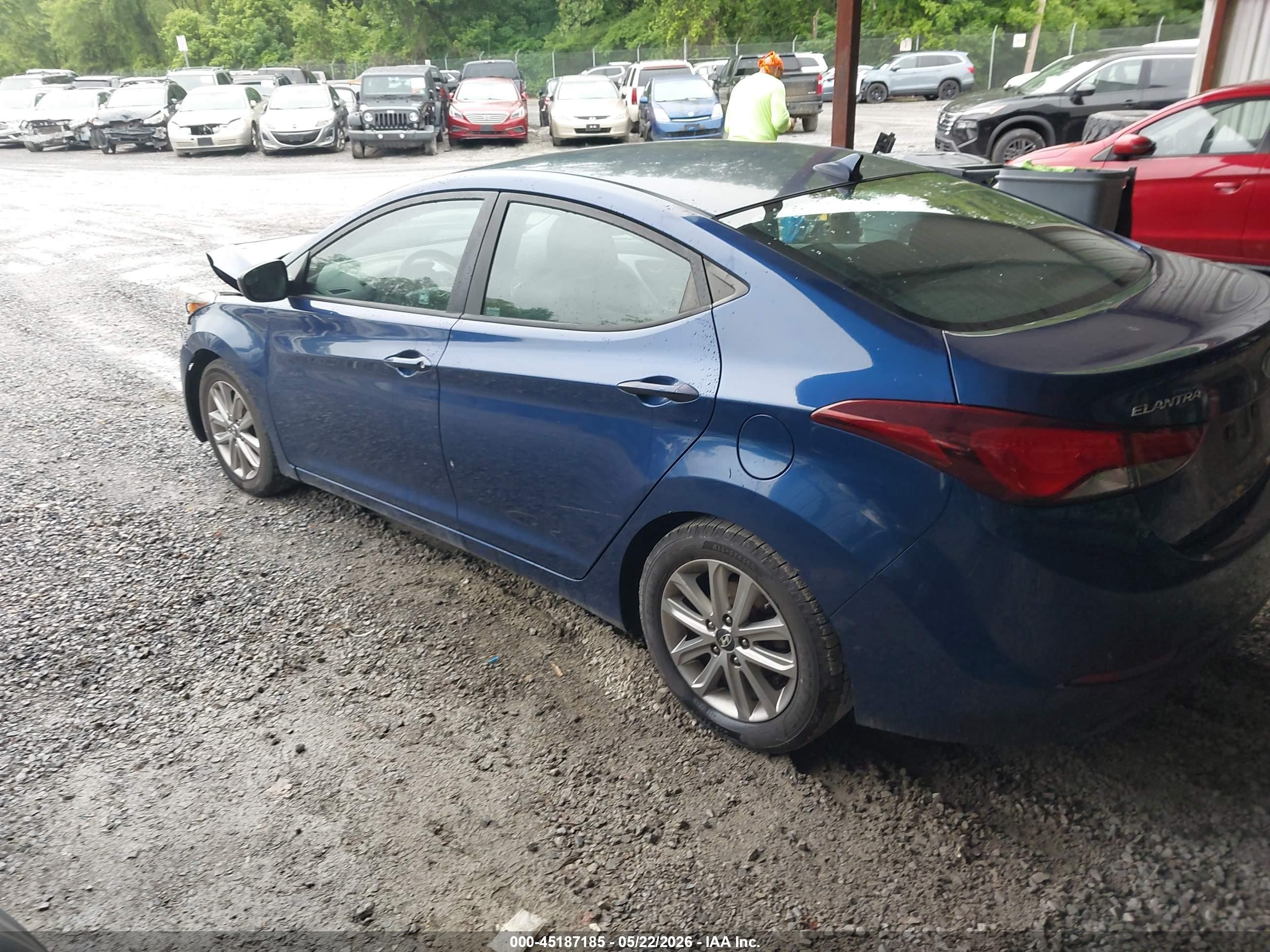2015 Hyundai Elantra Se Blue vin: 5NPDH4AEXFH570532