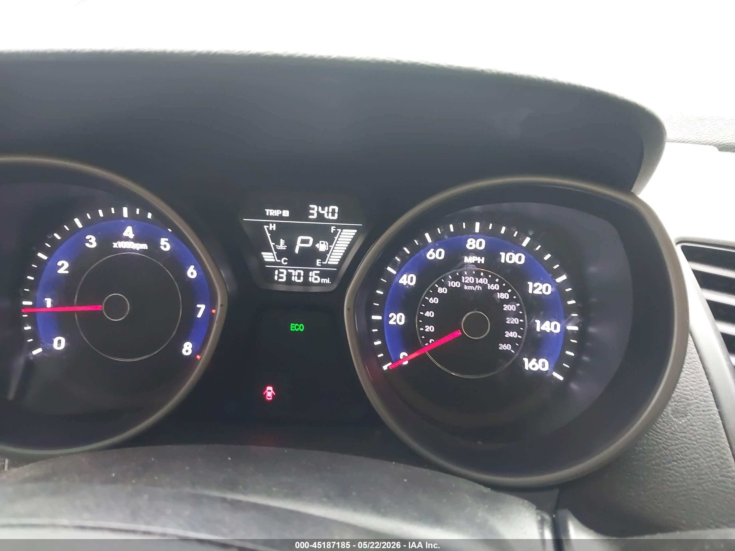 2015 Hyundai Elantra Se Blue vin: 5NPDH4AEXFH570532