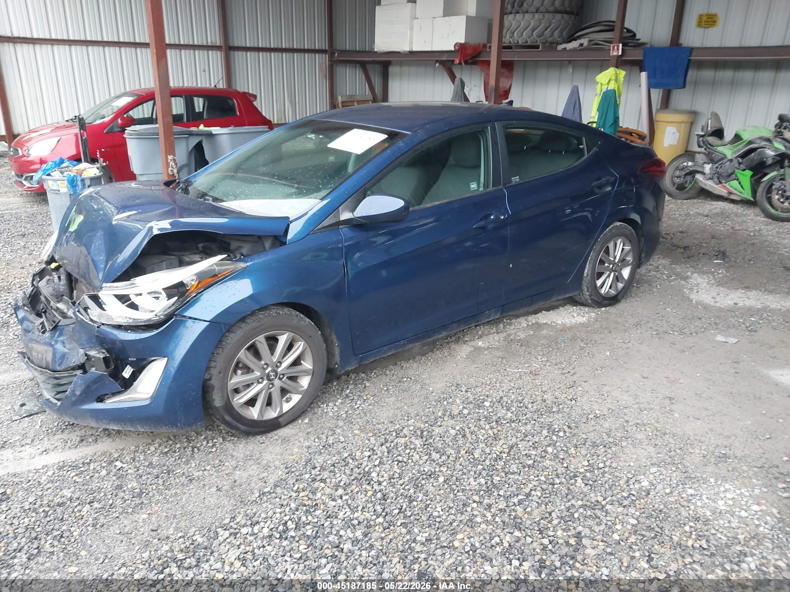 2015 Hyundai Elantra Se Blue vin: 5NPDH4AEXFH570532