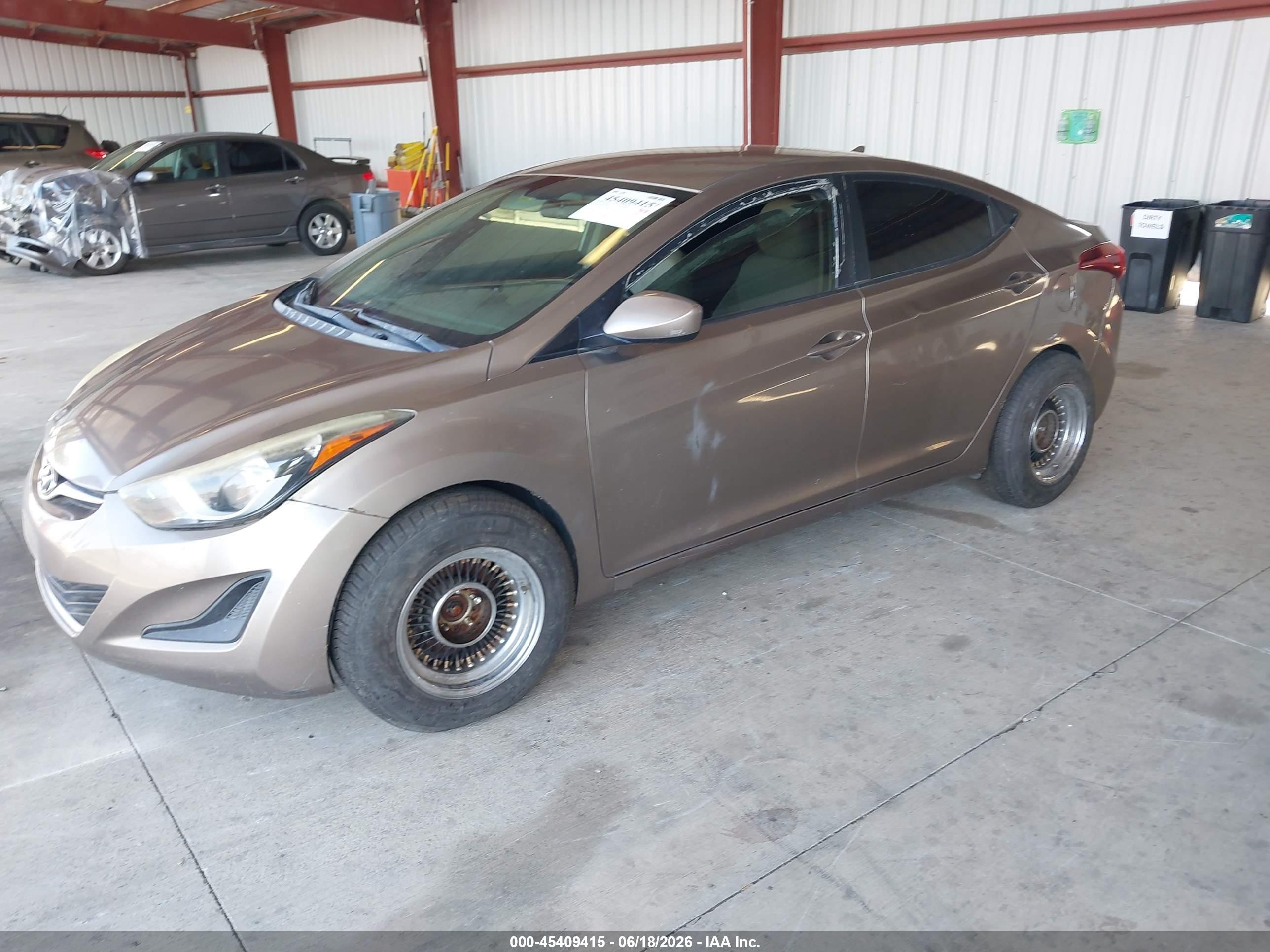 2015 Hyundai Elantra Se Gray vin: 5NPDH4AEXFH574029