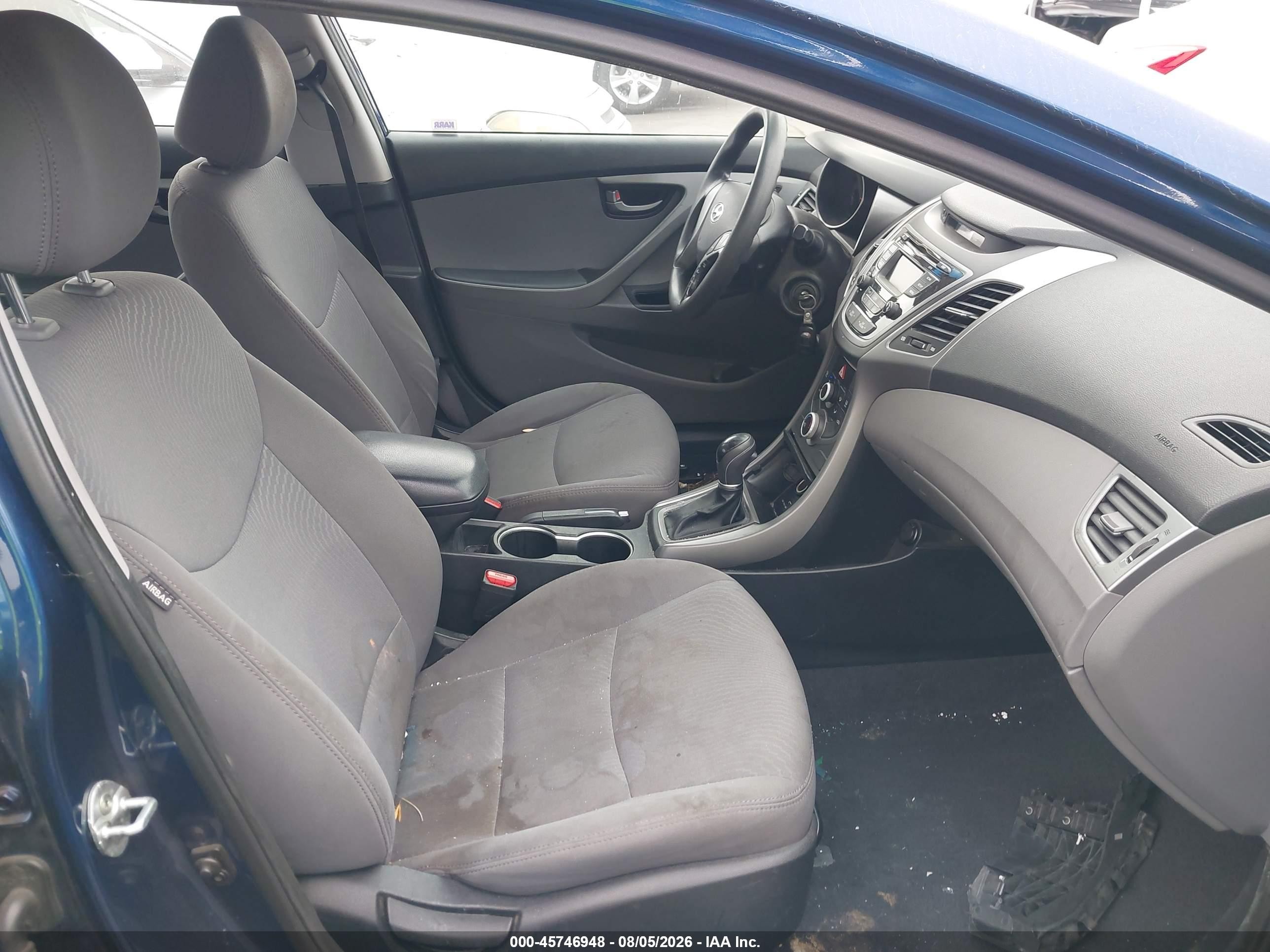 2015 Hyundai Elantra Se Blue vin: 5NPDH4AEXFH584897