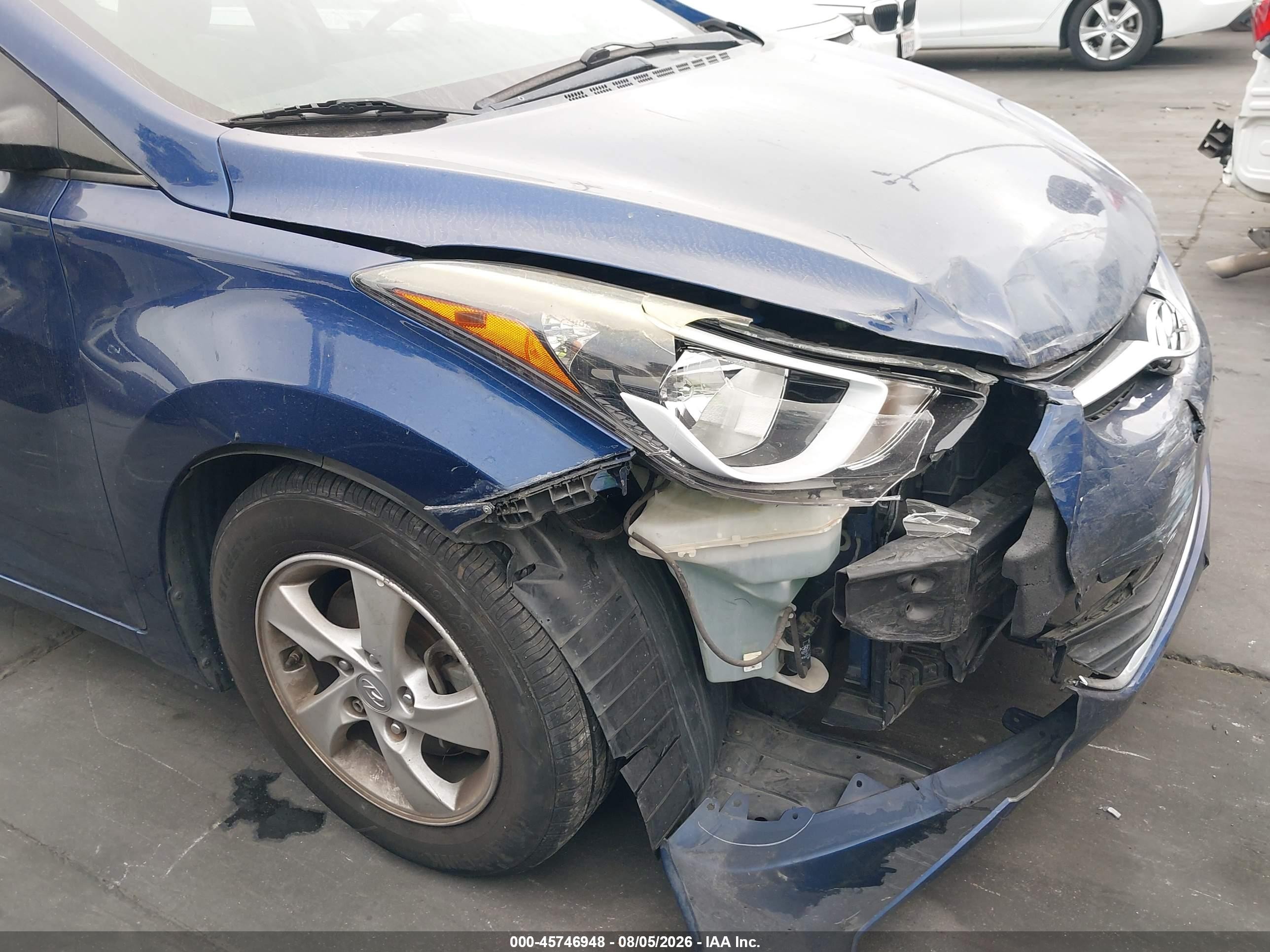 2015 Hyundai Elantra Se Blue vin: 5NPDH4AEXFH584897