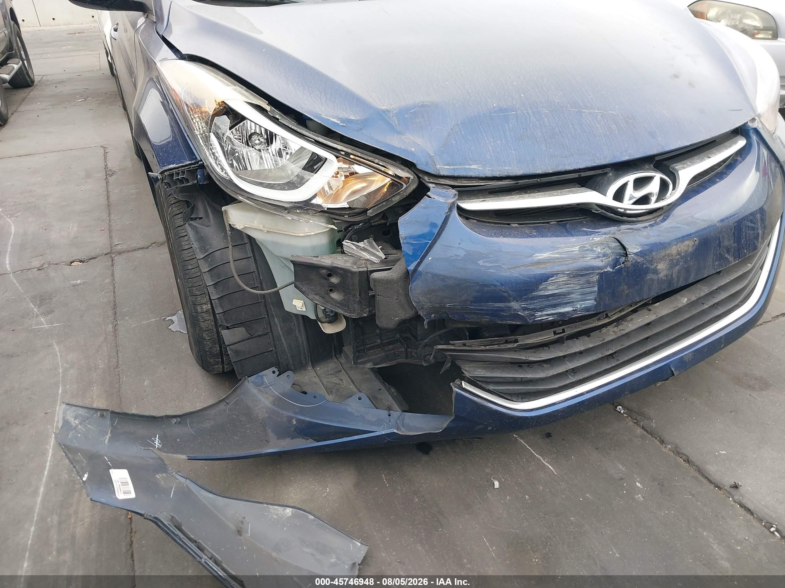 2015 Hyundai Elantra Se Blue vin: 5NPDH4AEXFH584897