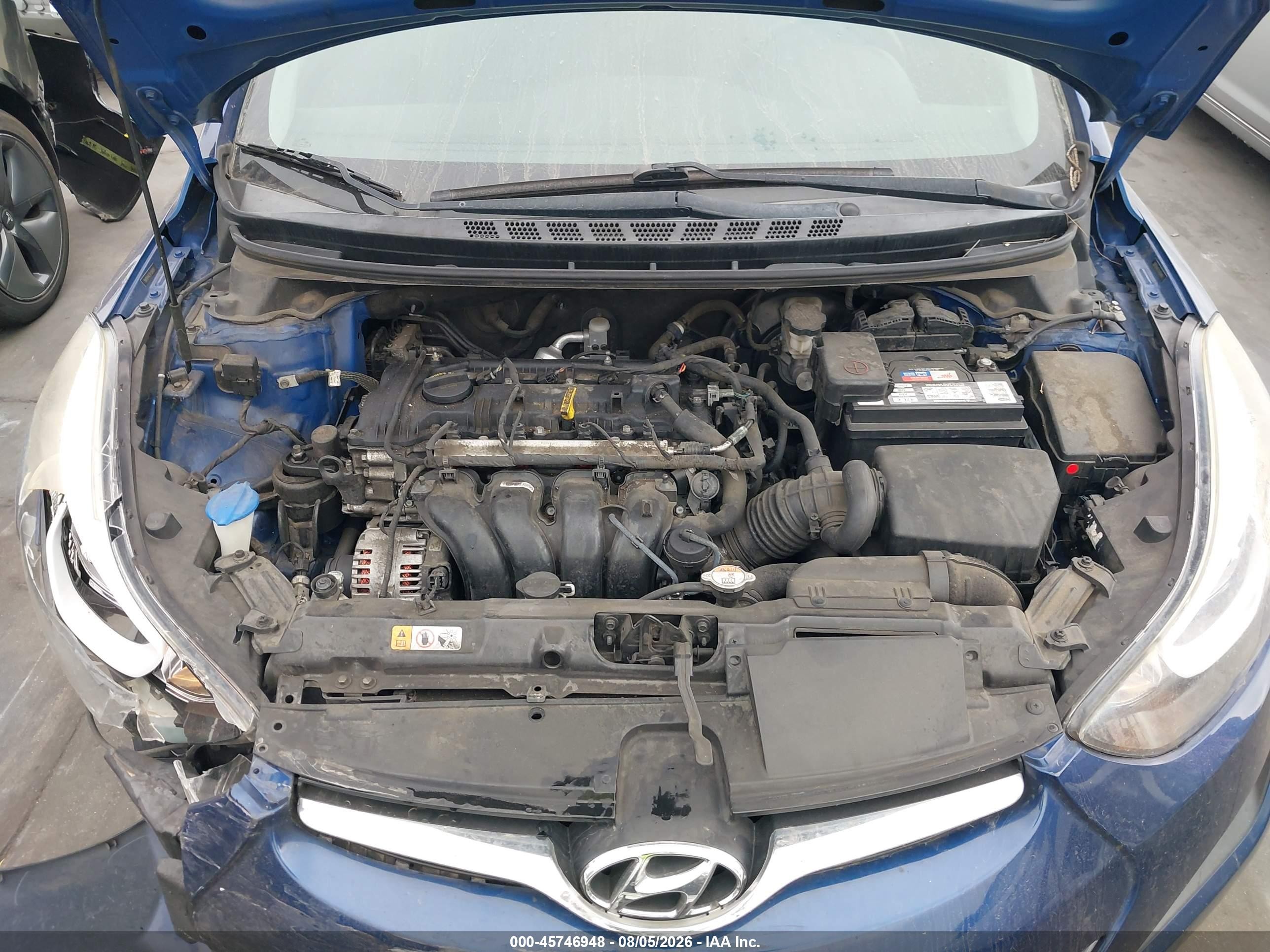 2015 Hyundai Elantra Se Blue vin: 5NPDH4AEXFH584897