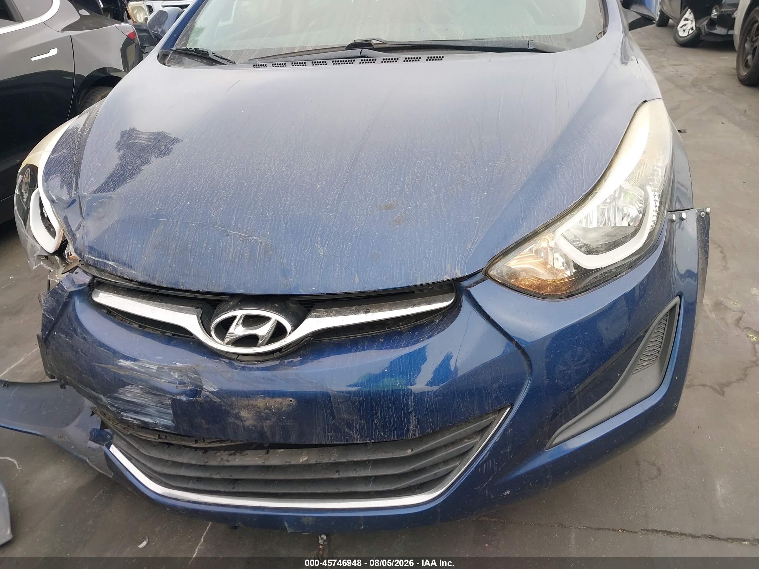2015 Hyundai Elantra Se Blue vin: 5NPDH4AEXFH584897