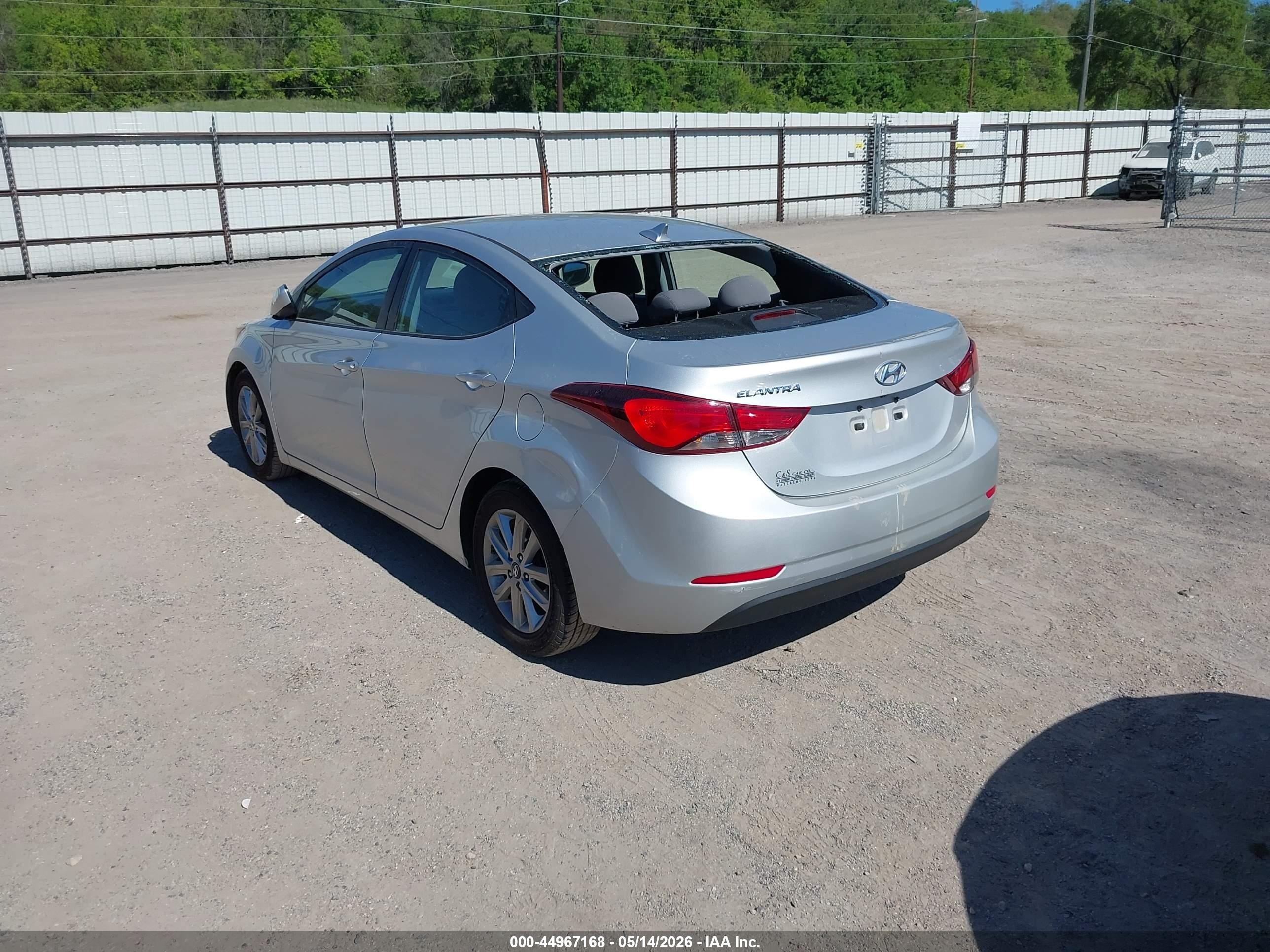 2015 Hyundai Elantra Se Silver vin: 5NPDH4AEXFH593860